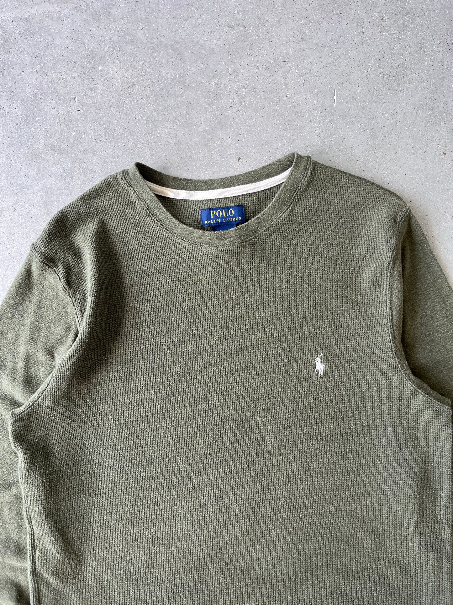 Vintage Polo Ralph Lauren Olive Thermal - L