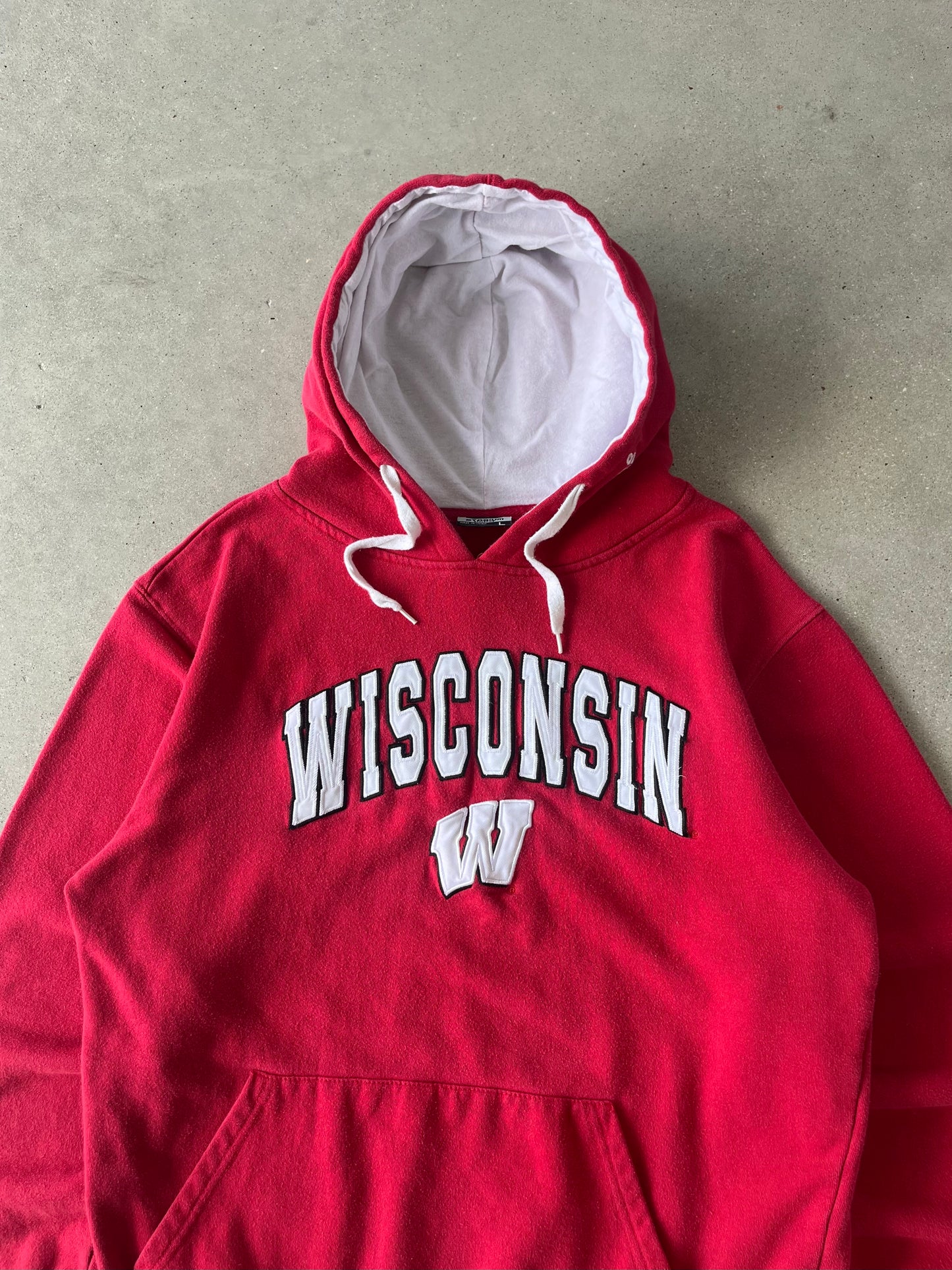 Vintage Wisconsin Hoodie - L