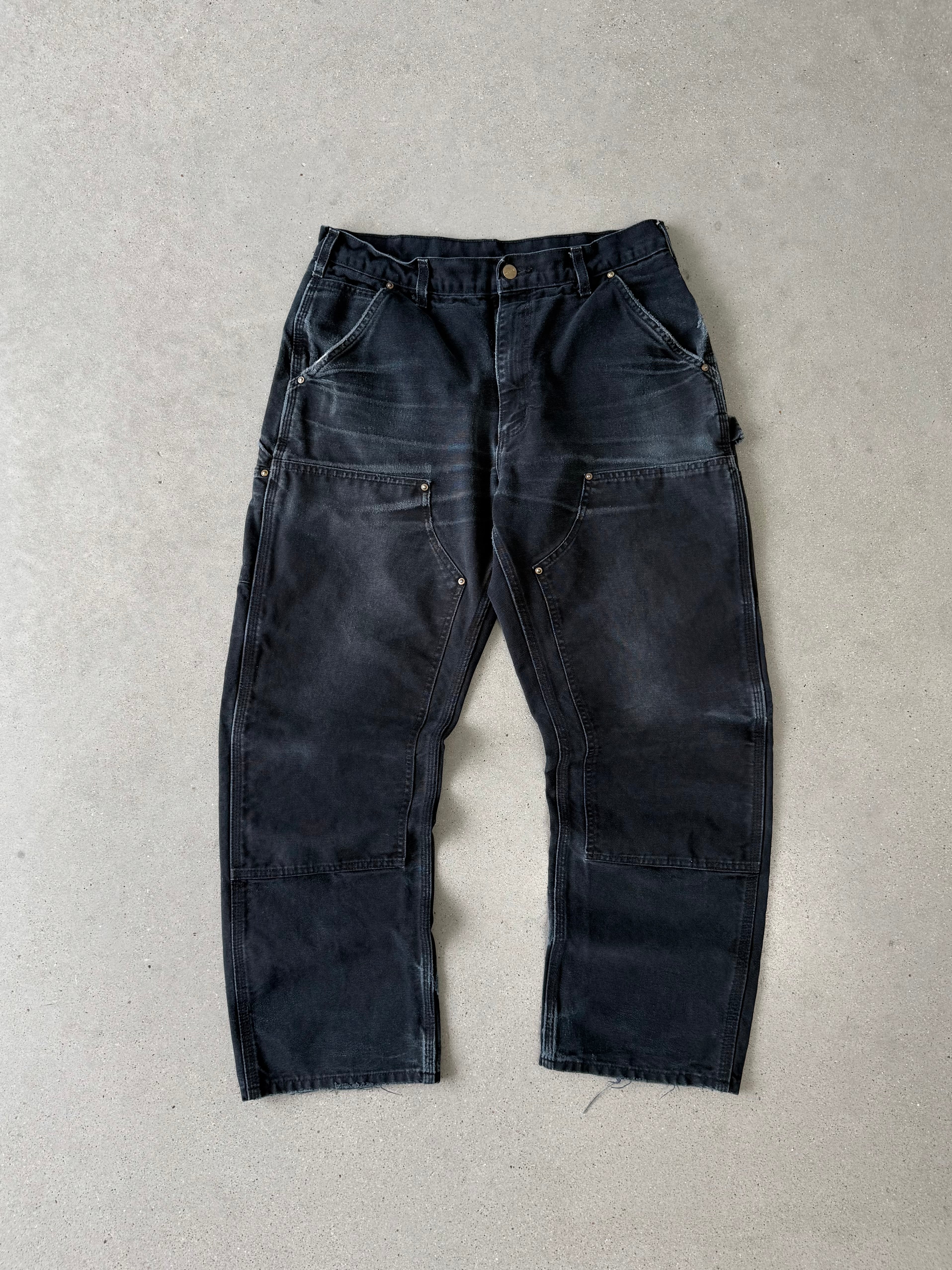 Vintage Carhartt Faded Black Double Knees  - 32x29