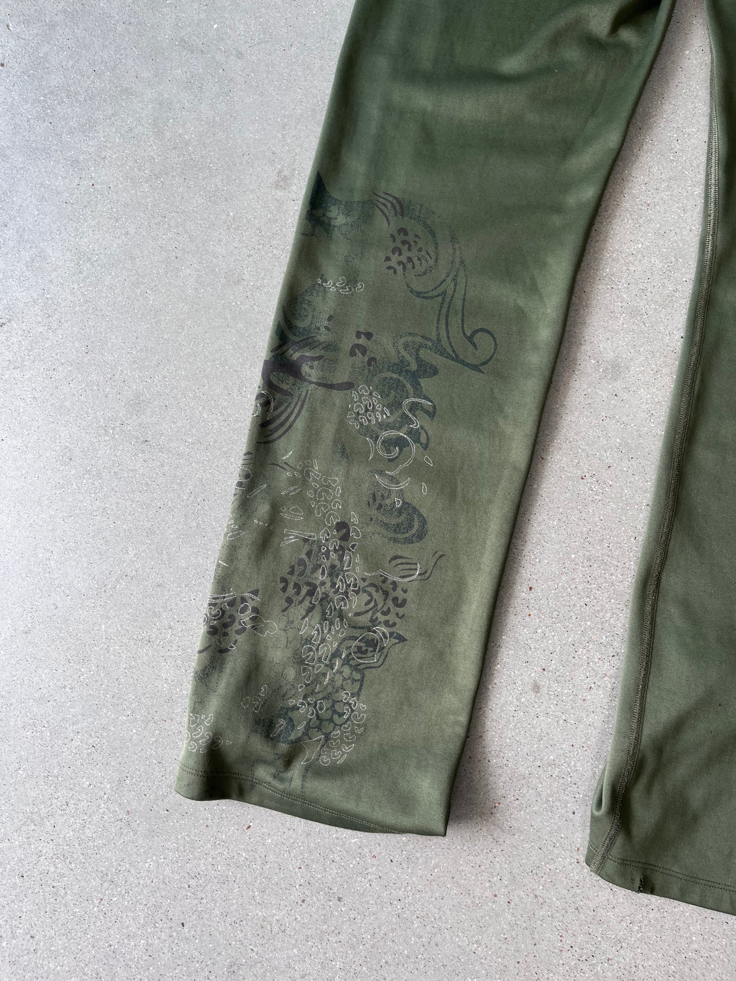 Vintage Y2K Nike Women's Olive Track Pants - L