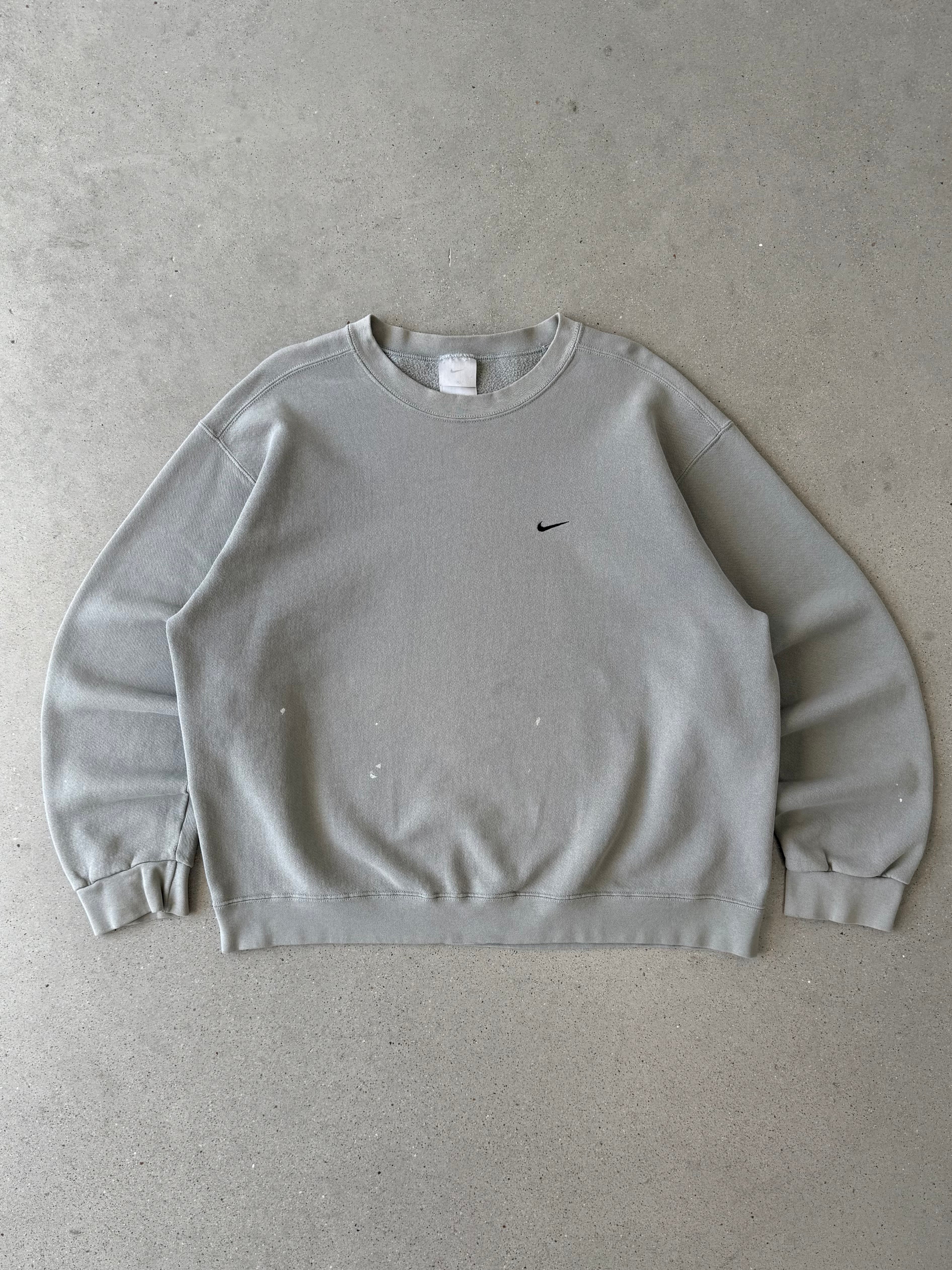 Vintage Nike Mini Swoosh Painter's Pistachio Boxy Crewneck - XL