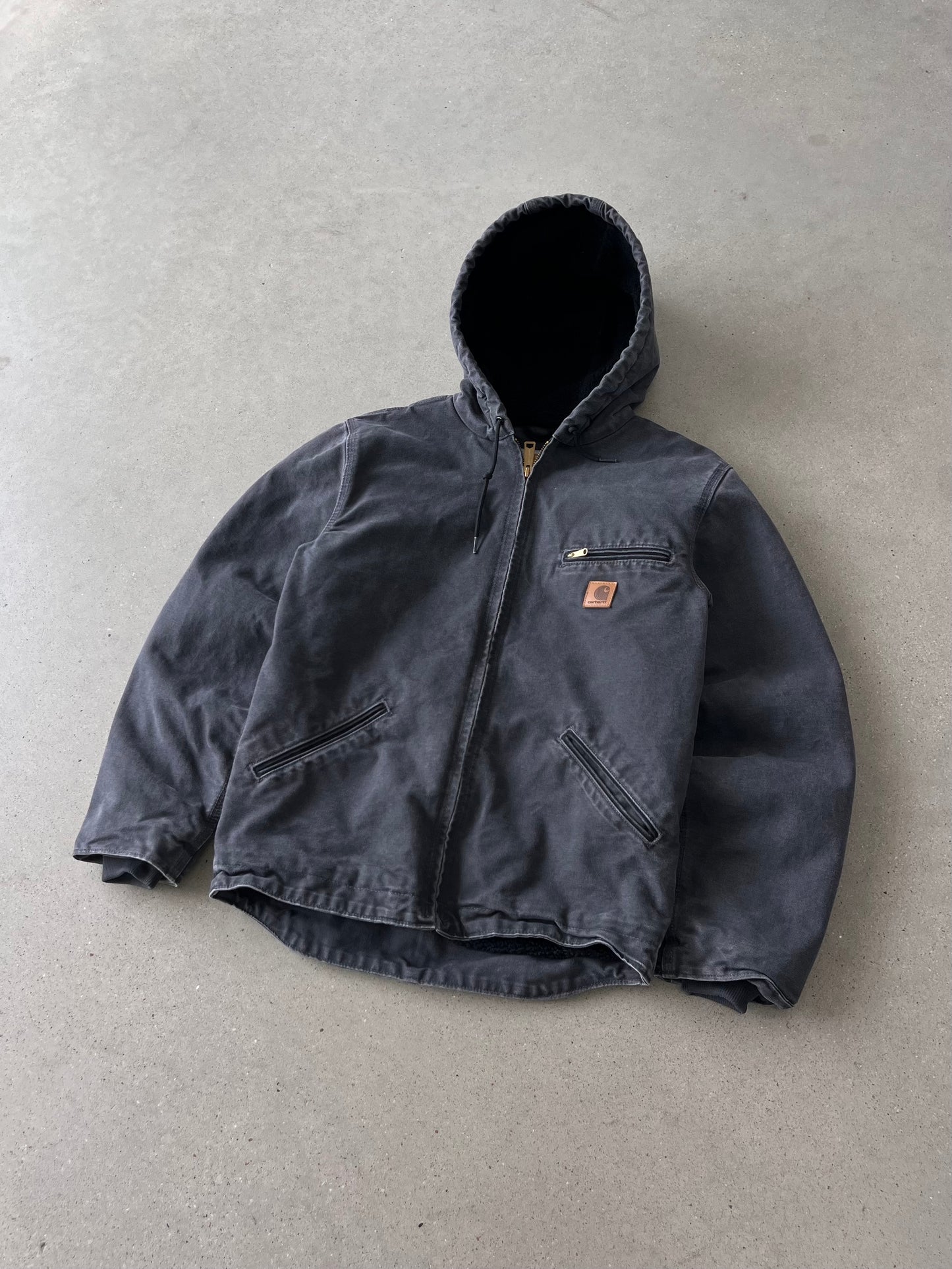 Vintage Carhartt Charcoal Sherpa-lined Armstrong Jacket - S