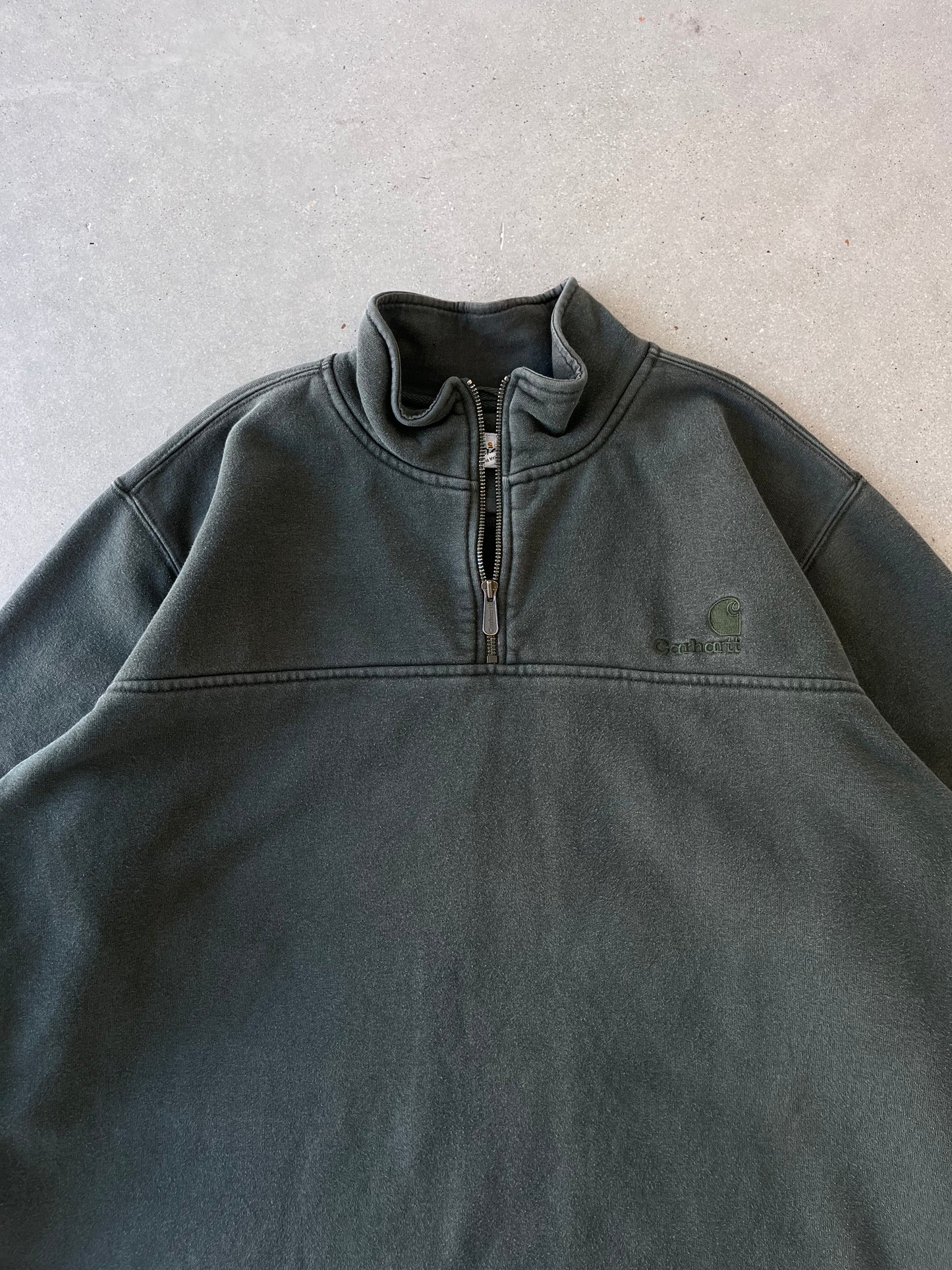 Vintage Carhartt Olive Quarter Zip - L