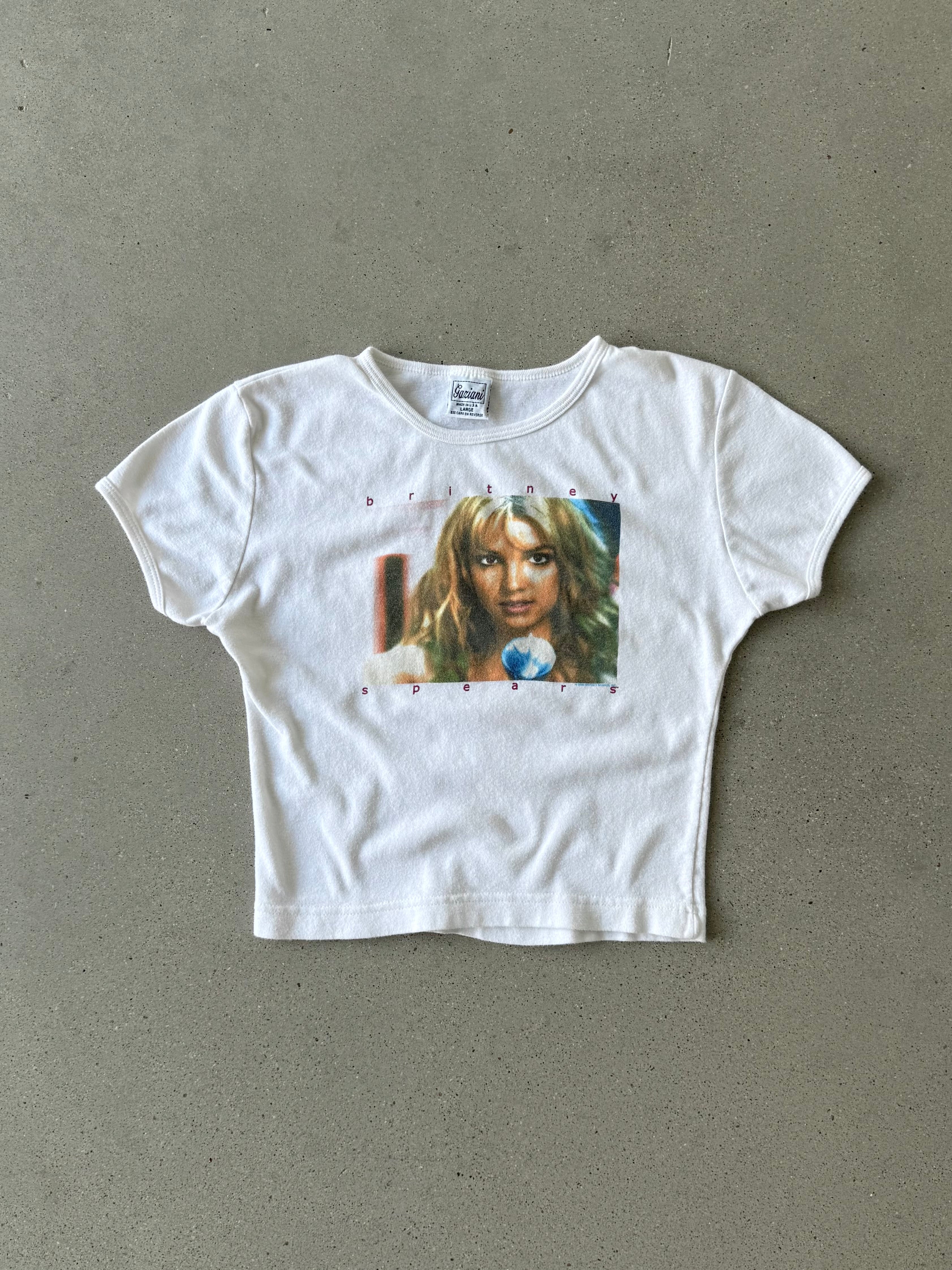 Vintage 2000 Women's Britney Spears Baby Tee - L