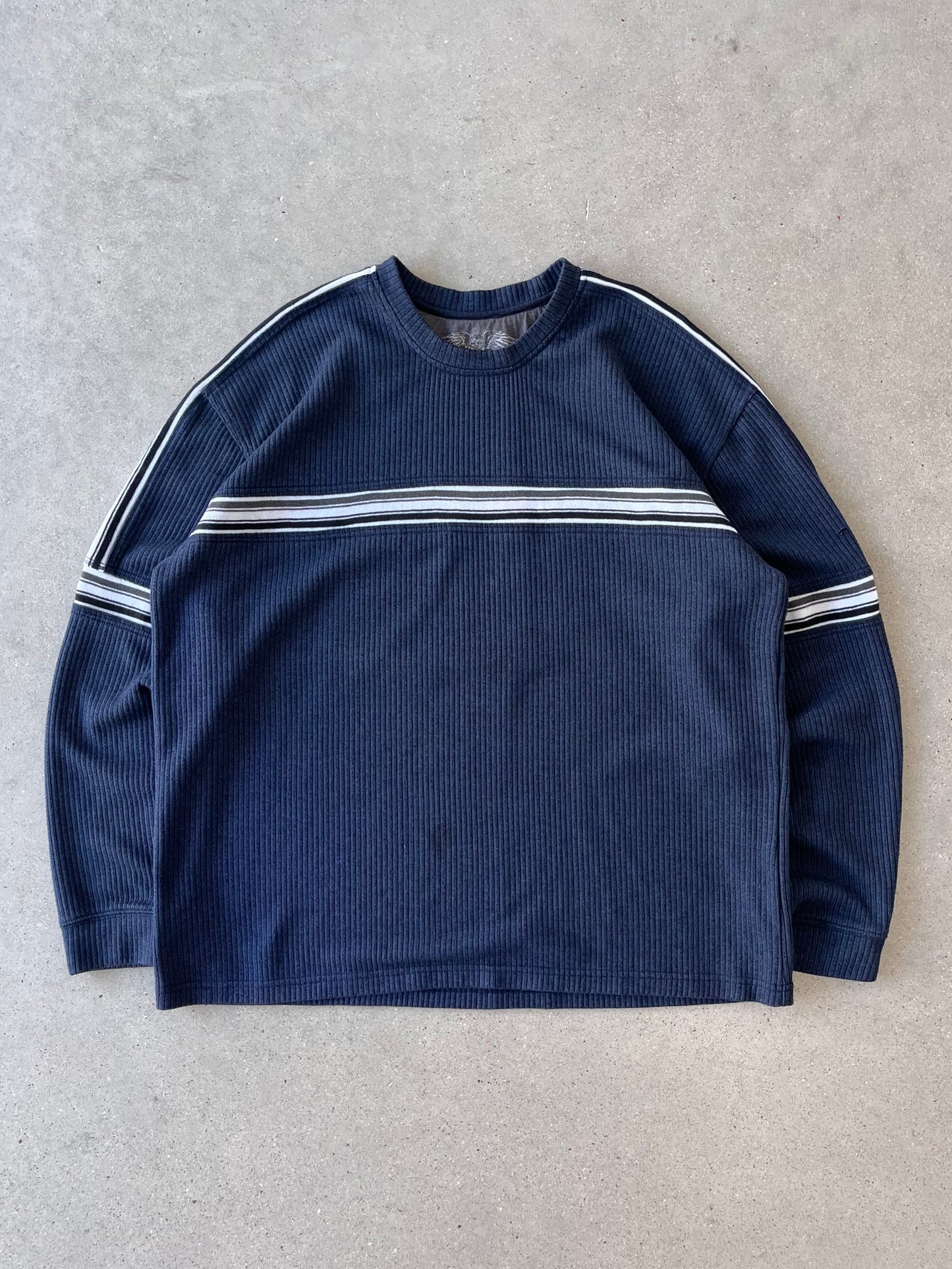 Vintage Xtreme Gear Navy Striped Sweater - XL