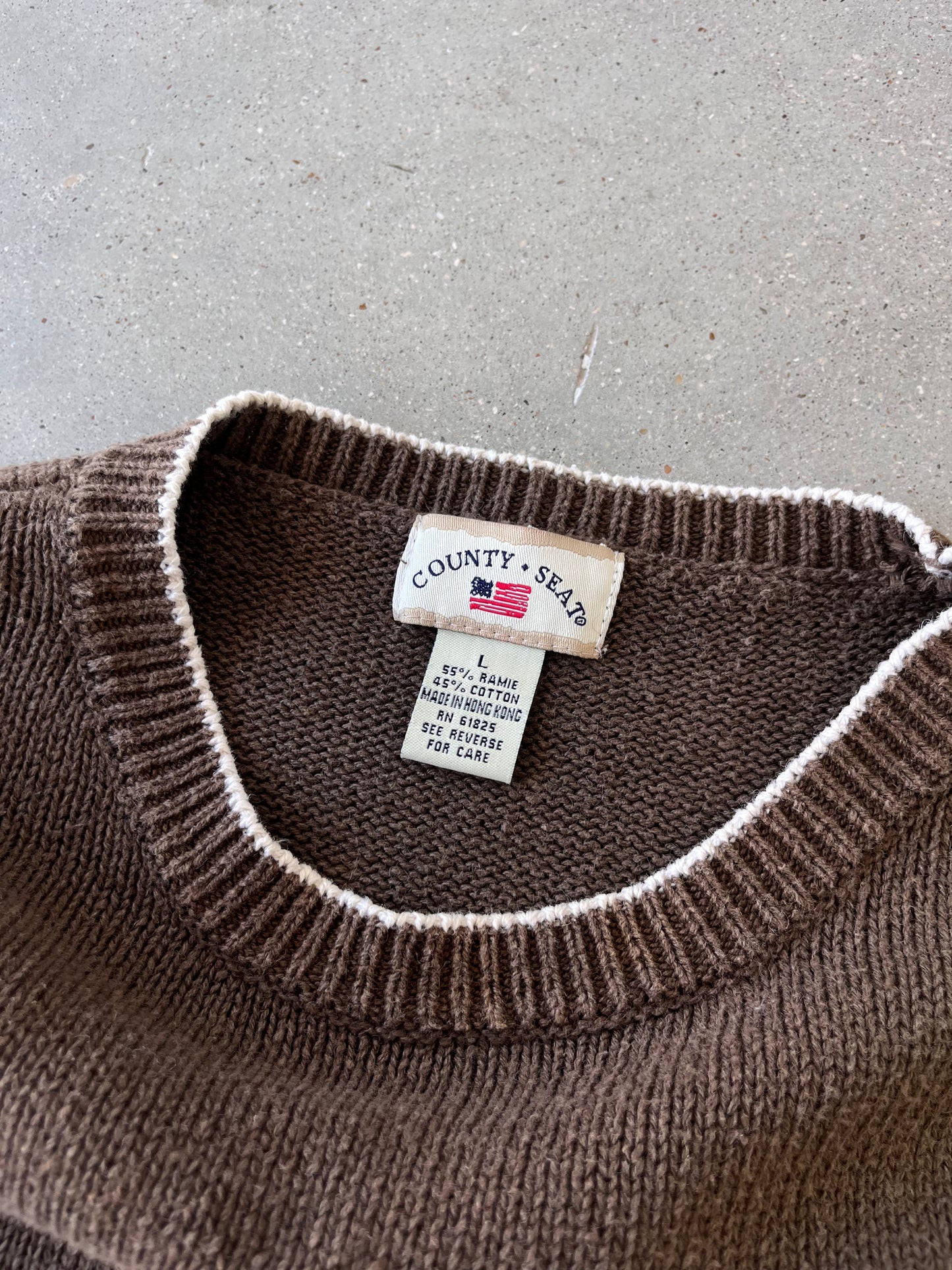 Vintage County Seat Striped Sweater - L