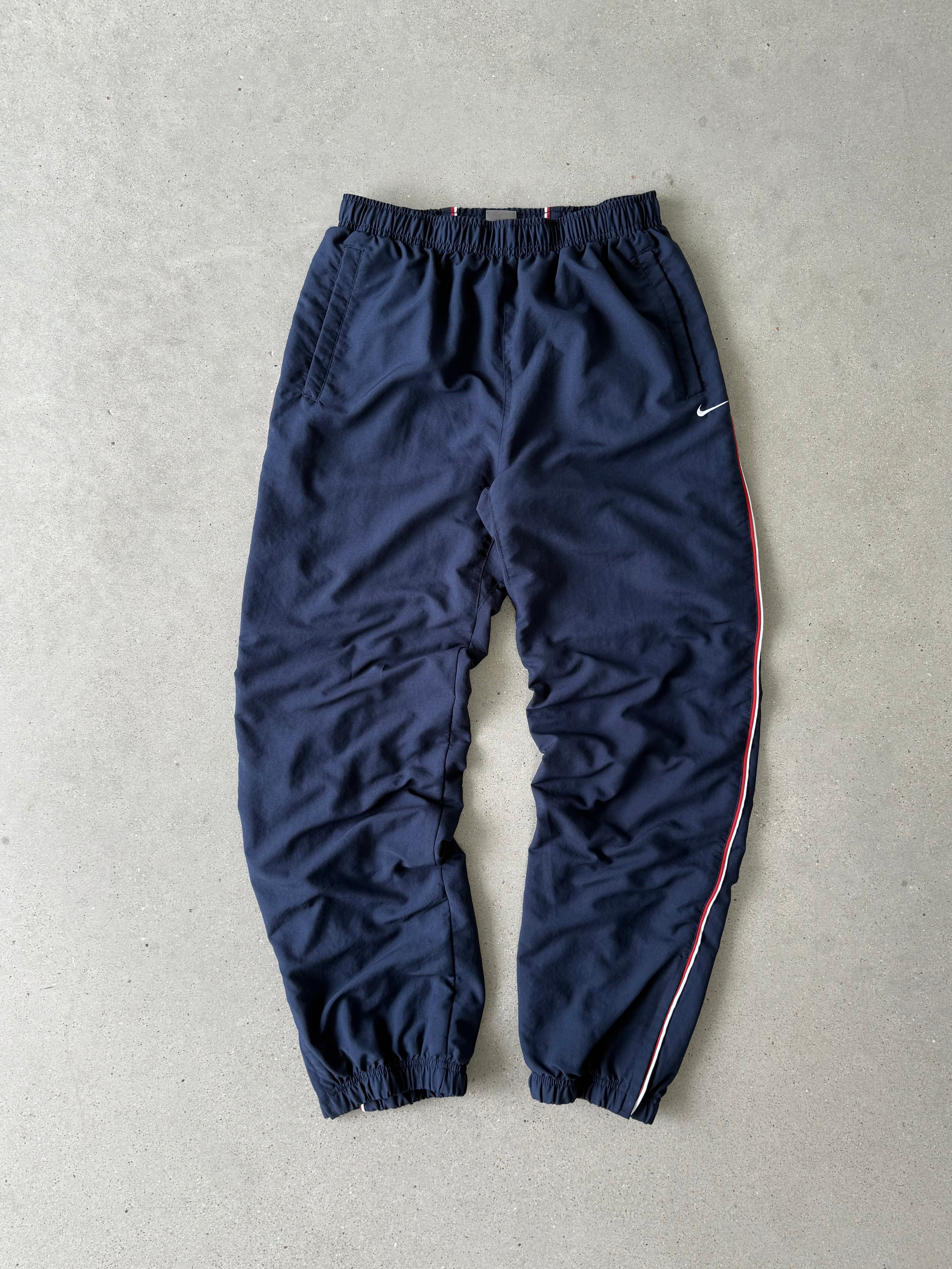Vintage Nike Navy Red Striped Track Pants - M