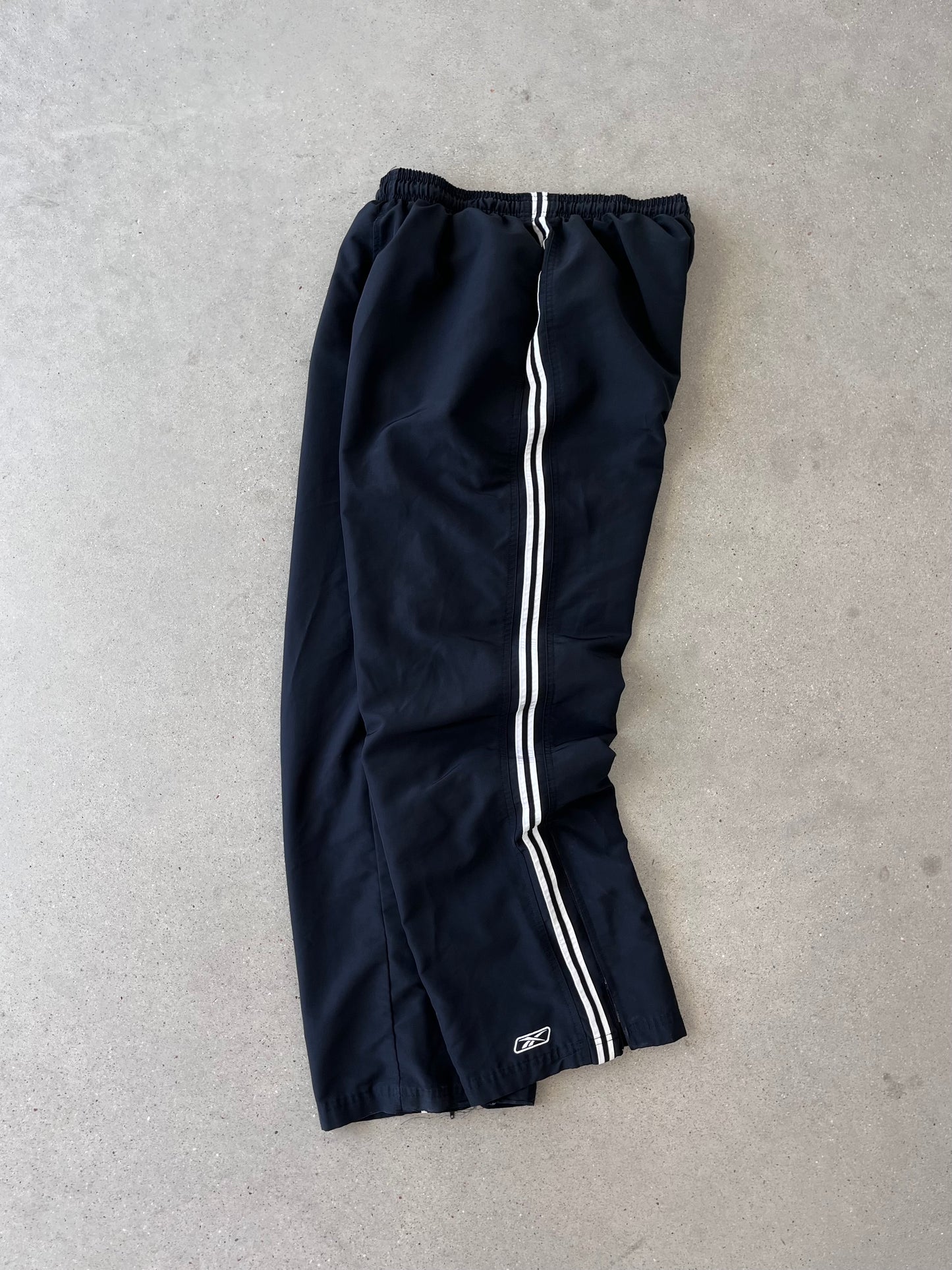 Vintage Reebok Black/White Track Pants - M