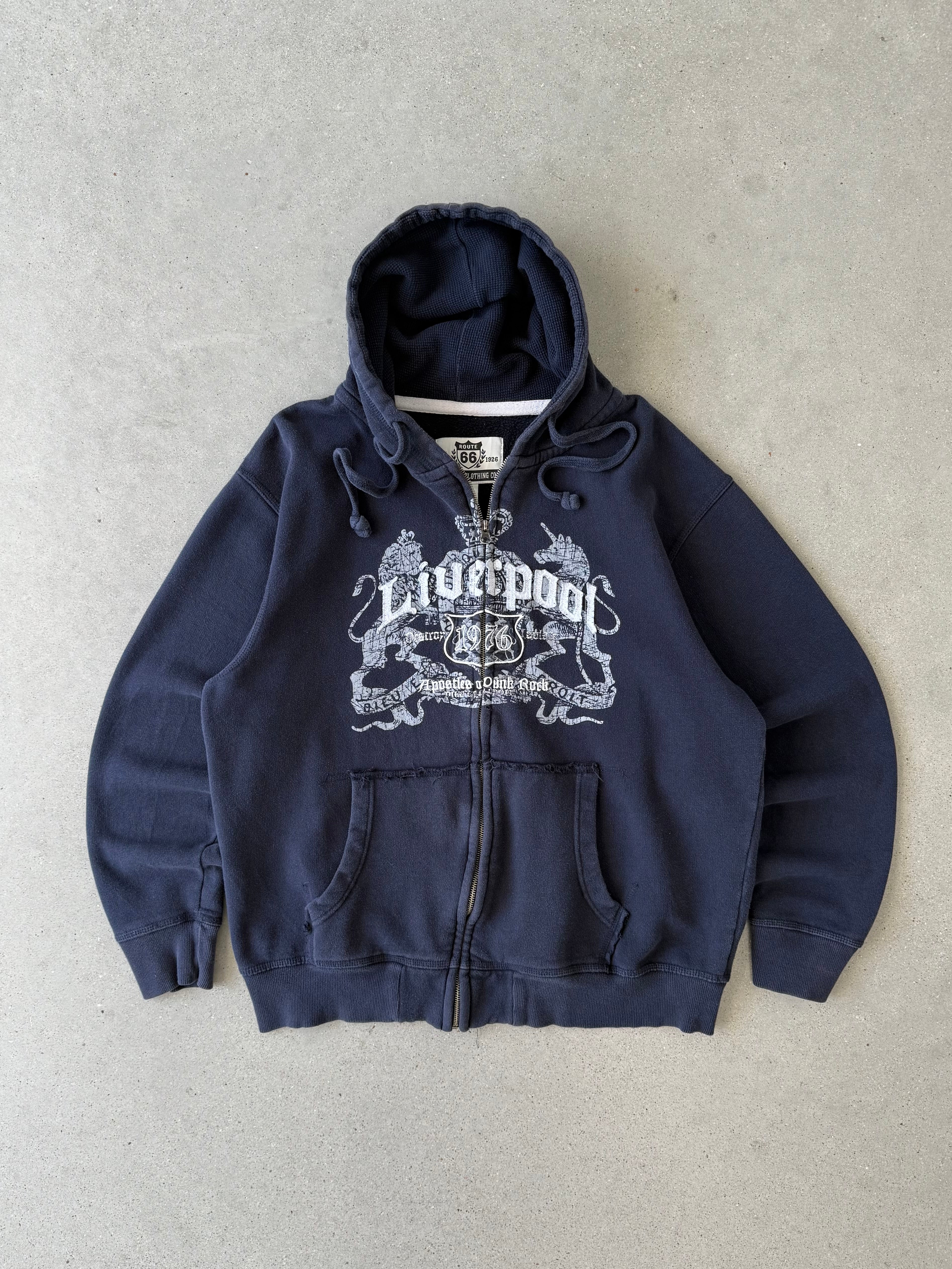 Vintage Liverpool Route 66 Zip-up Hoodie - XL