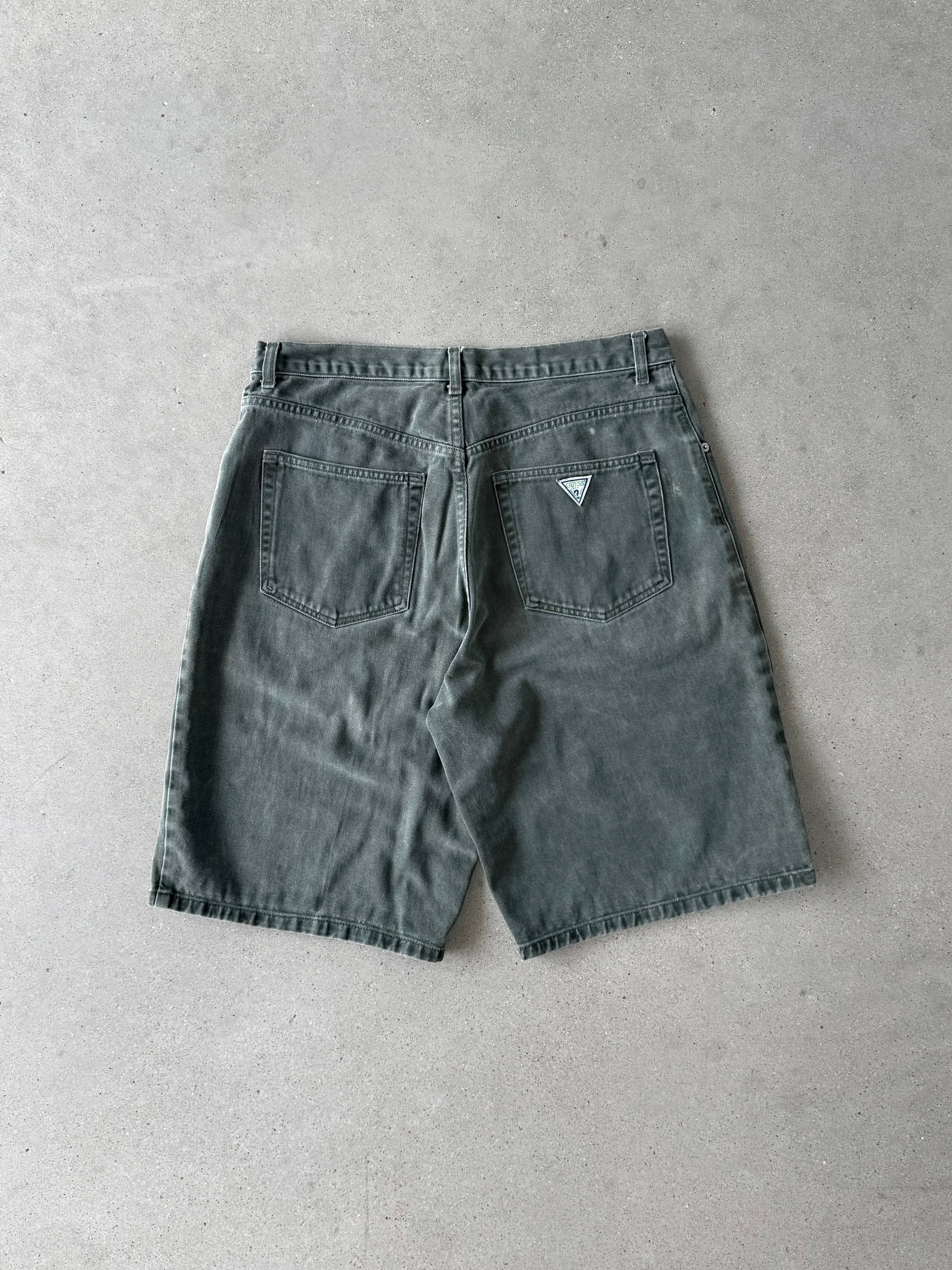Vintage Guess Jeans Green Jorts - 34W