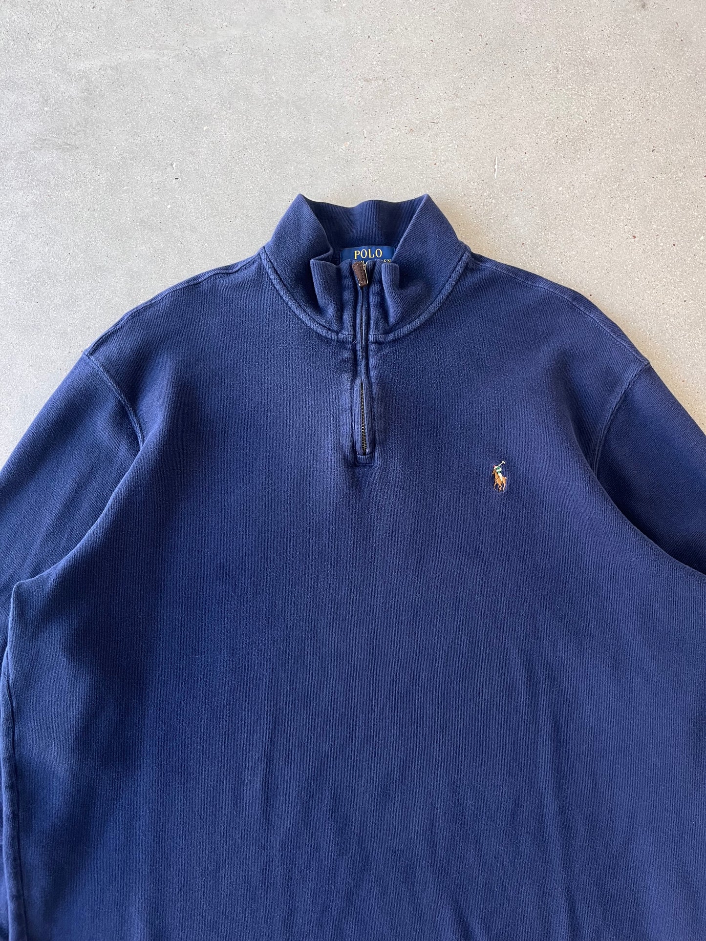 Vintage Polo Ralph Lauren Navy Quarter Zip - XL