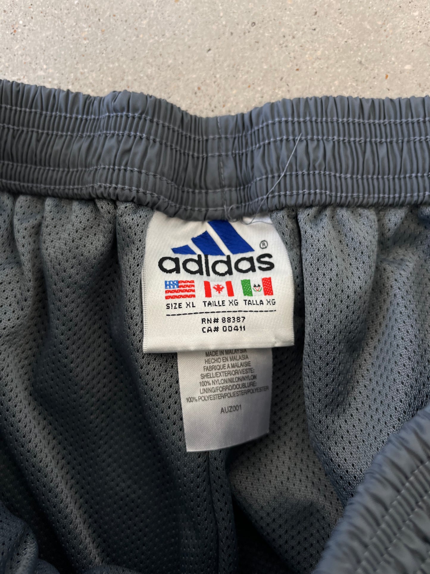 Vintage Adidas Grey/Red Track Pants - XL