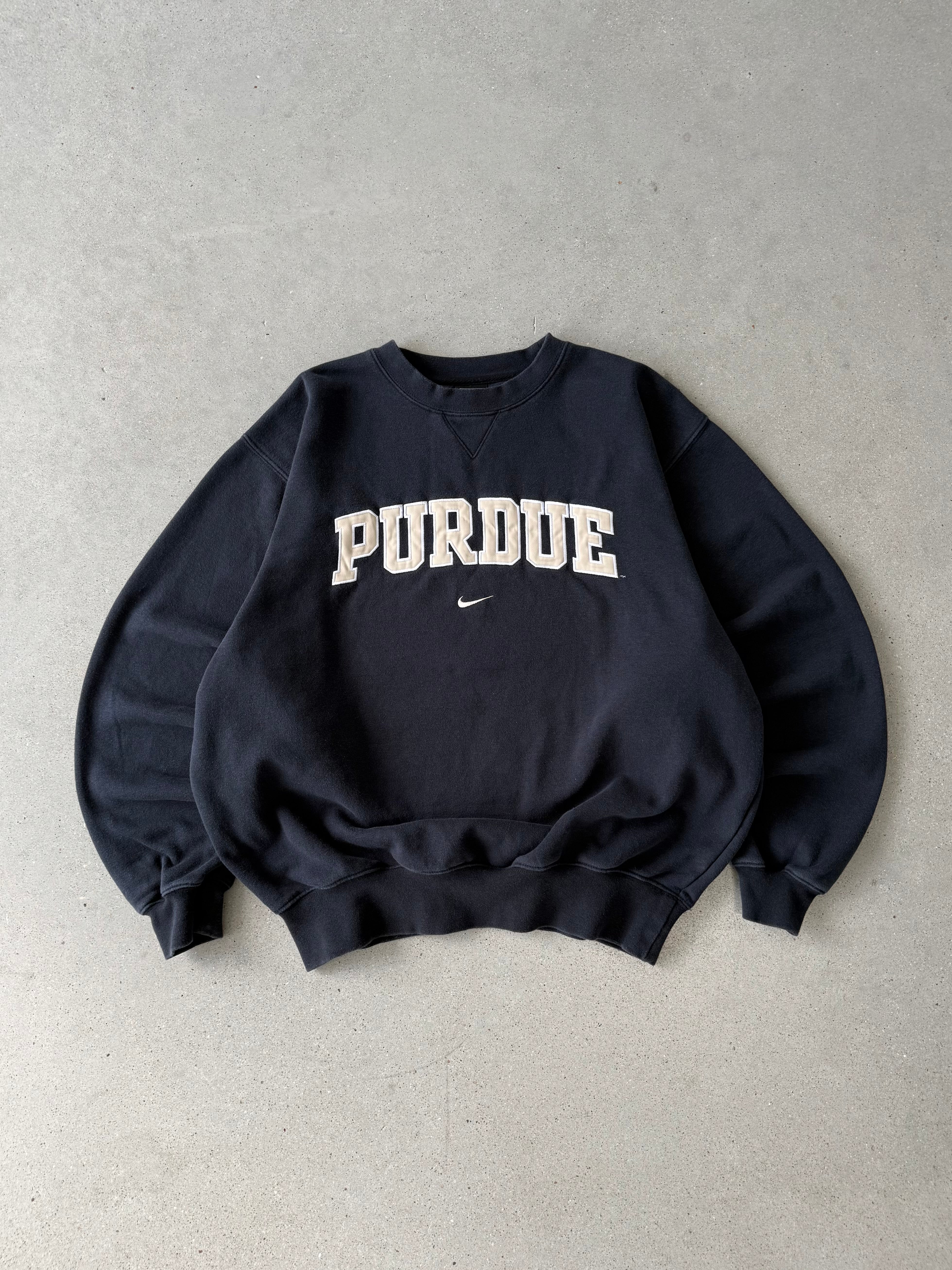 Vintage Nike TEAM Purdue Center Swoosh Crewneck  - M