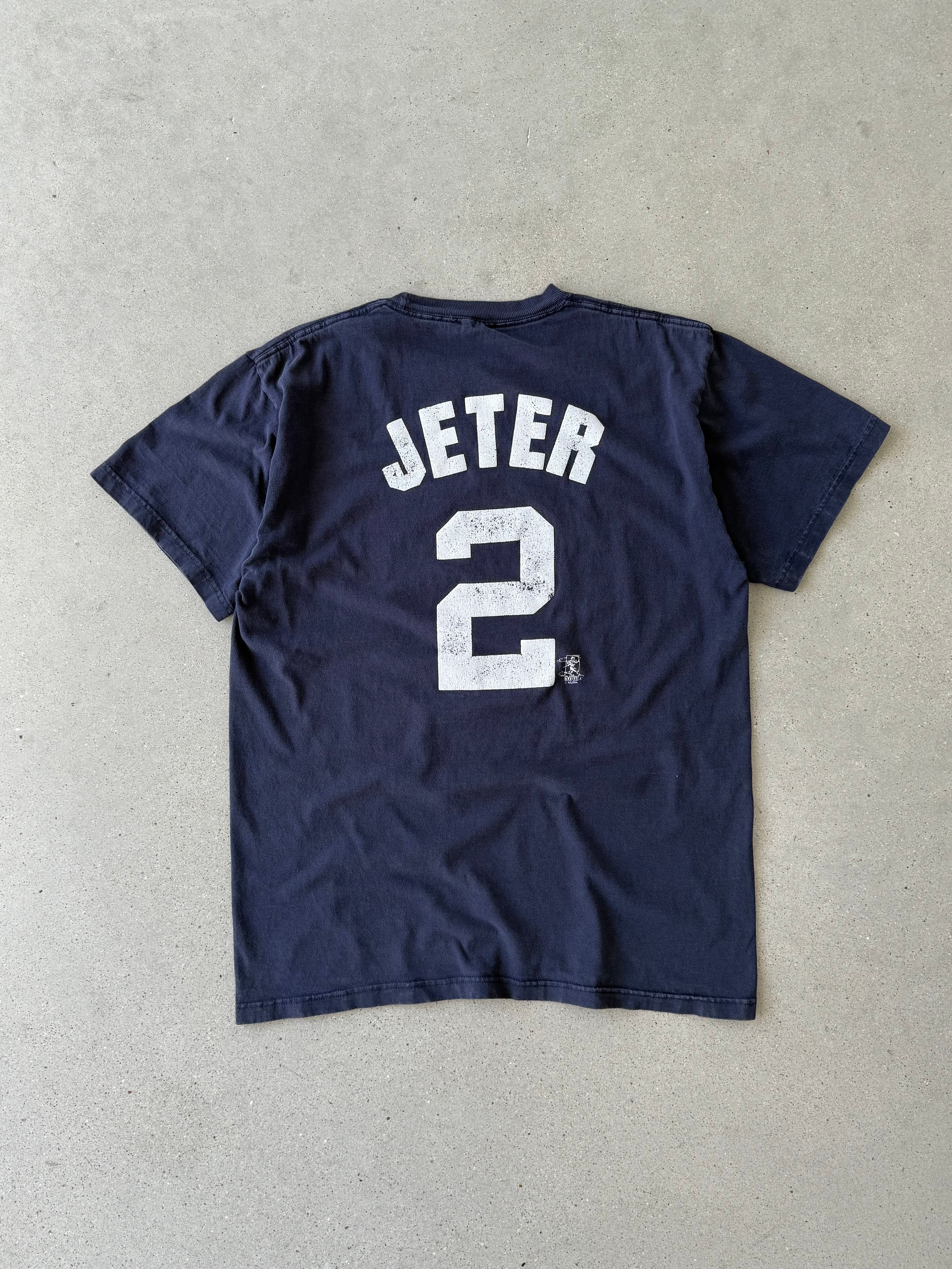 Vintage NY Yankees Chest Logo Jeter #2 Tee - L