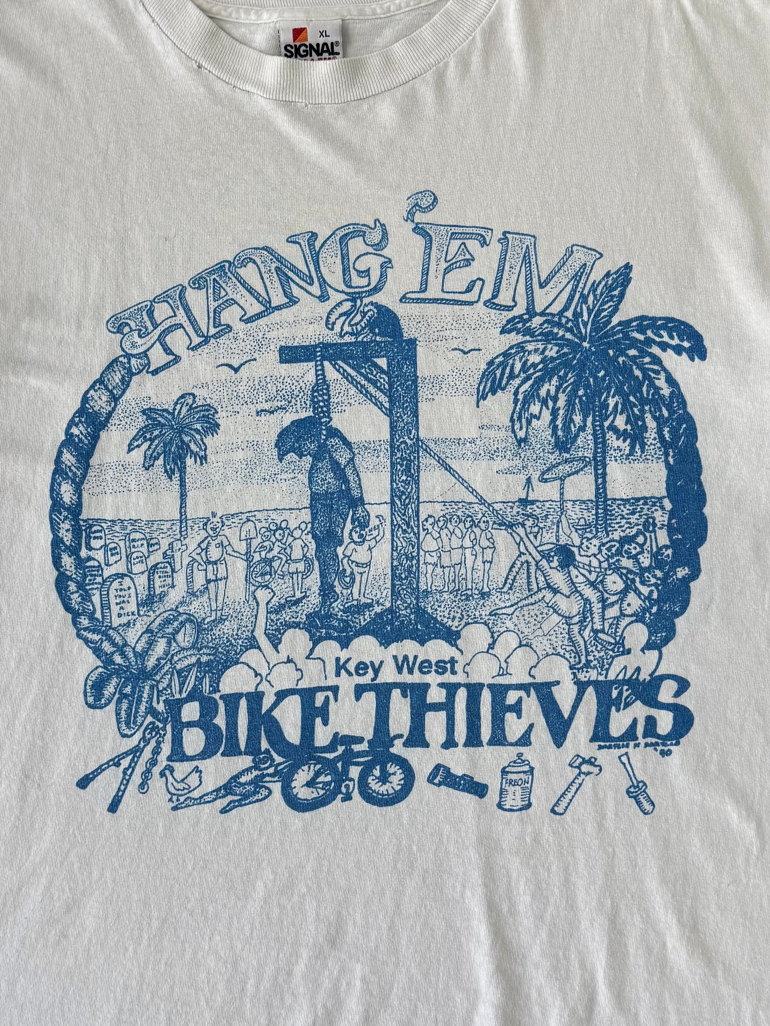 Vintage 'Hang Em' Bike Thieves Tee -XL