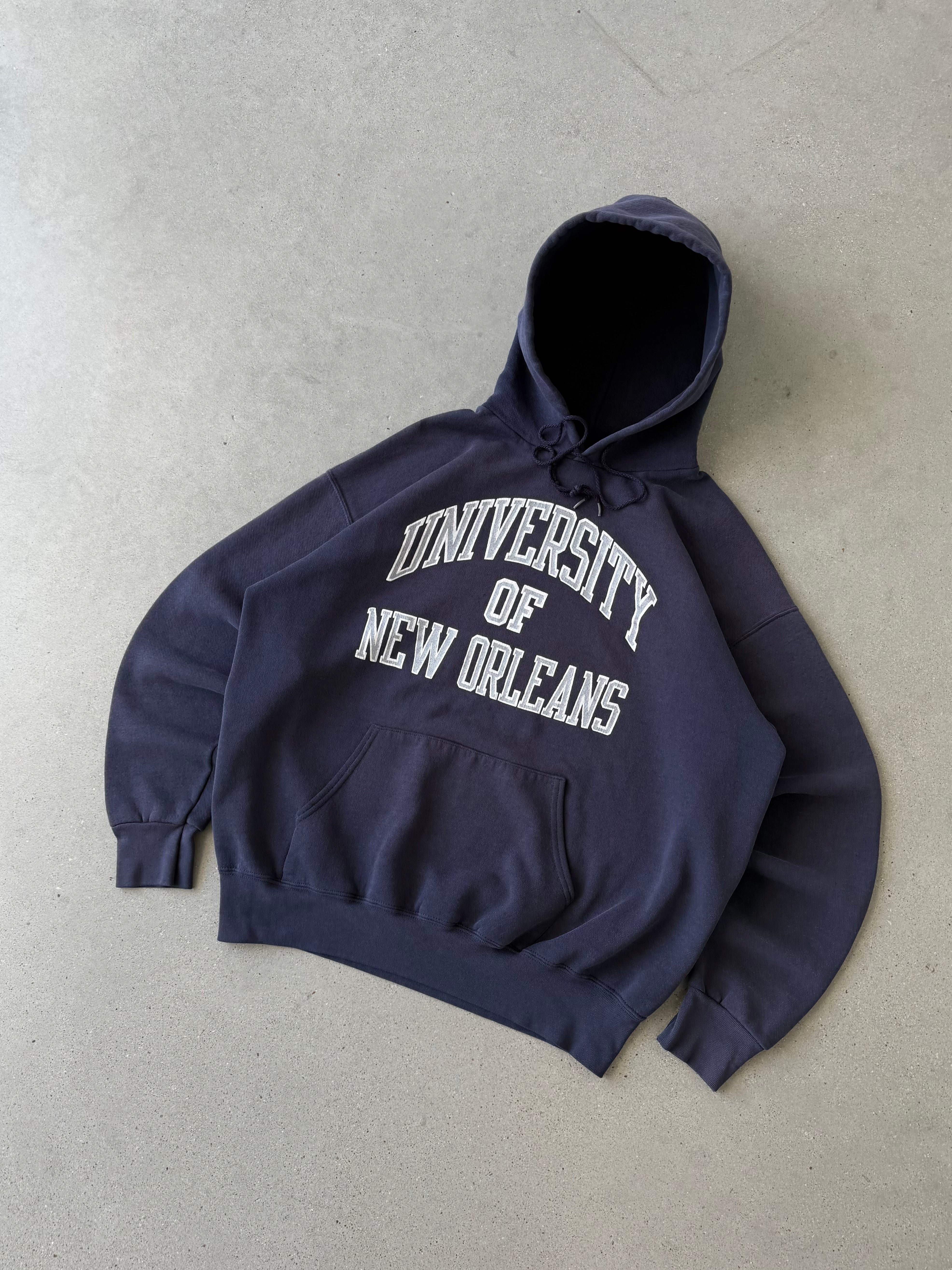 Vintage 90s University of New Orleans Hoodie - L