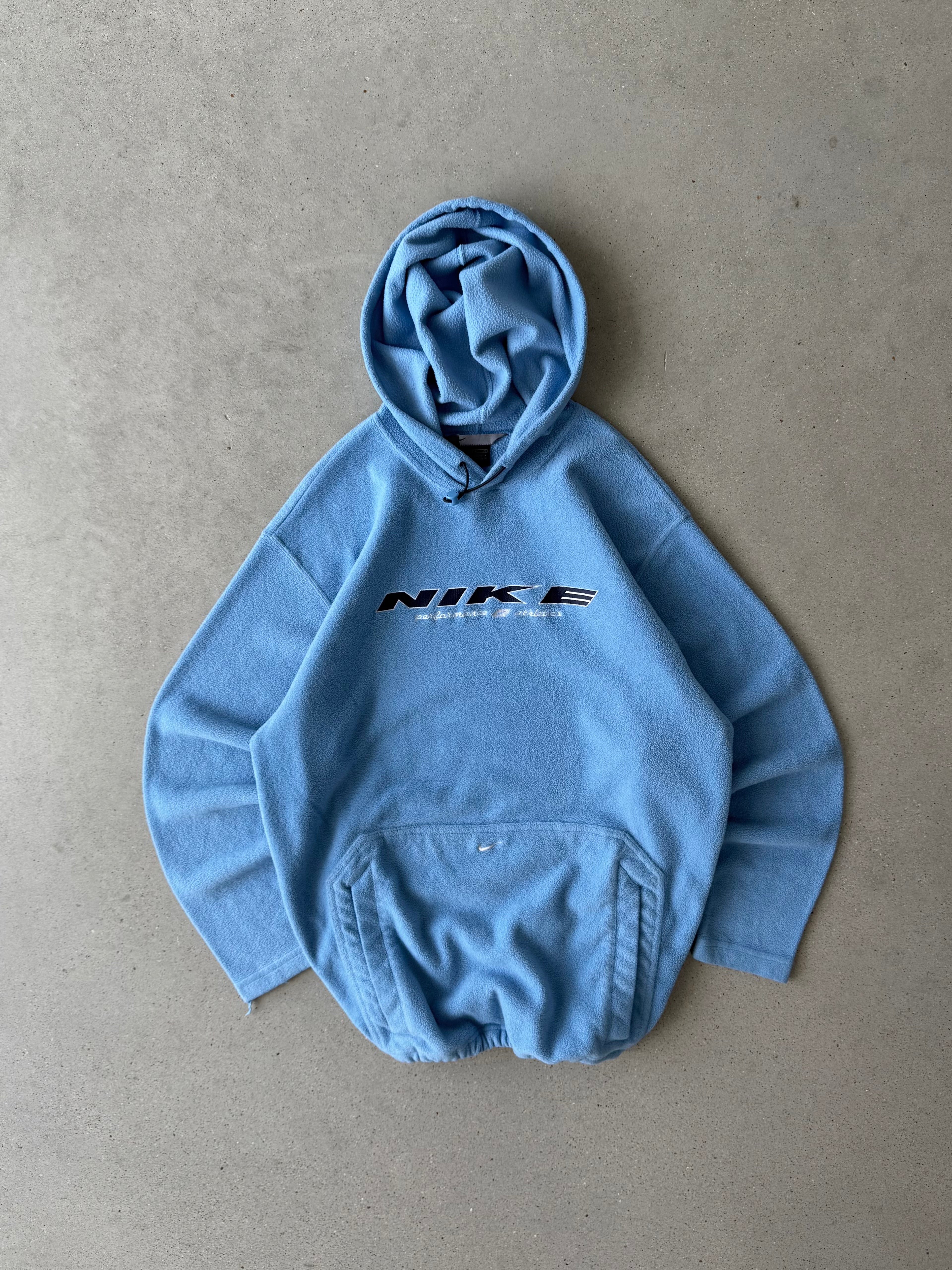 Vintage 2000s Nike Blue Fleece Hoodie - M