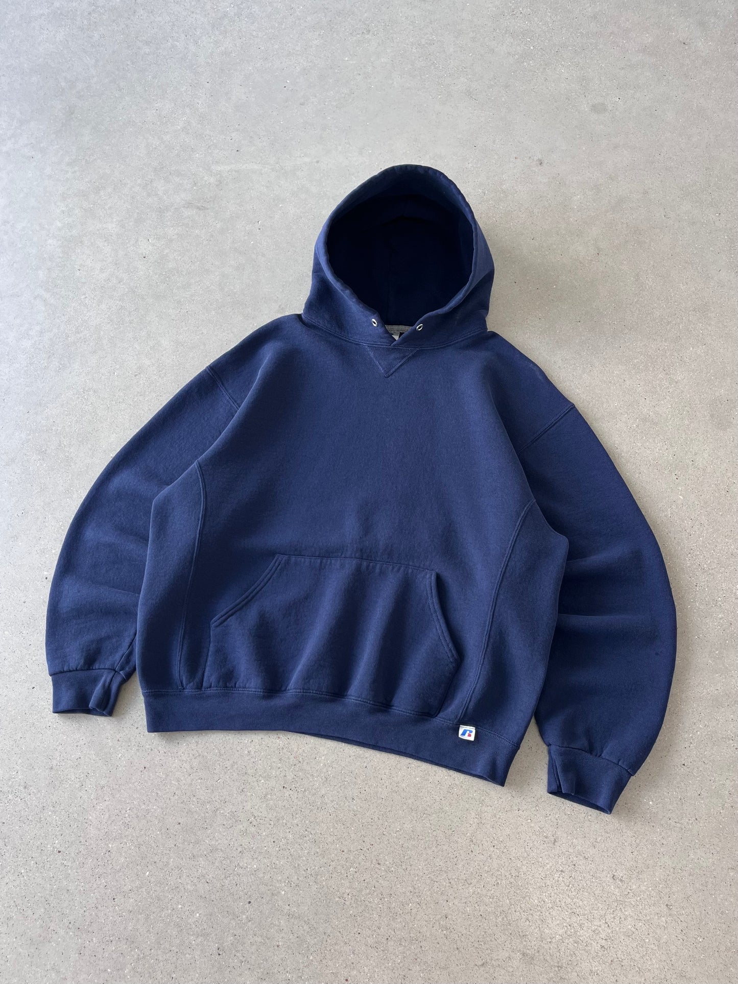 Vintage Navy Russell Athletic Hoodie - L