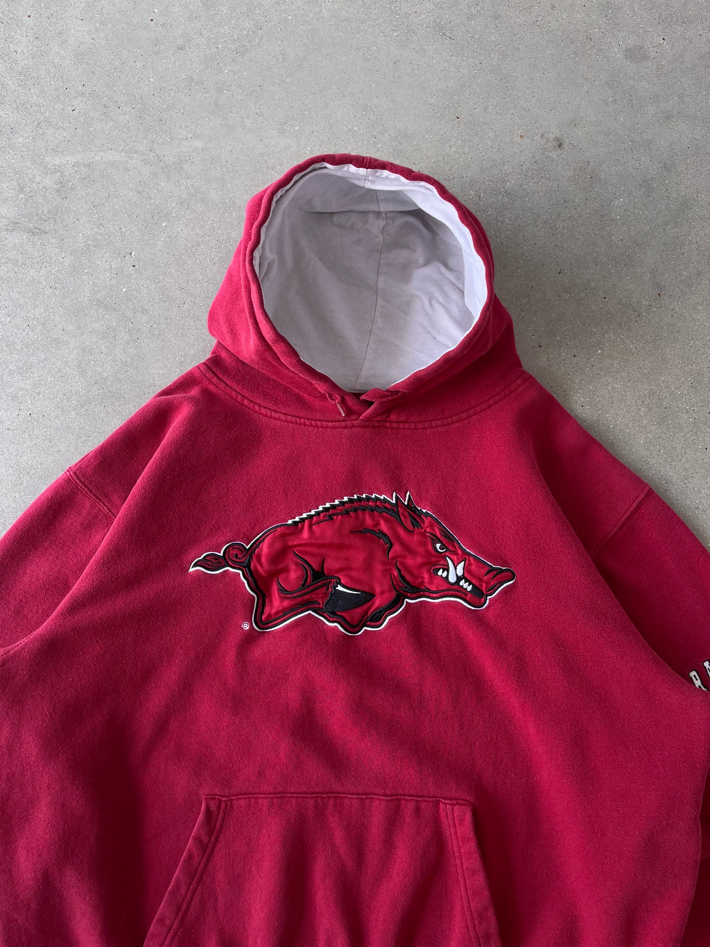 Vintage Arkansas Razorback Hoodie - XL