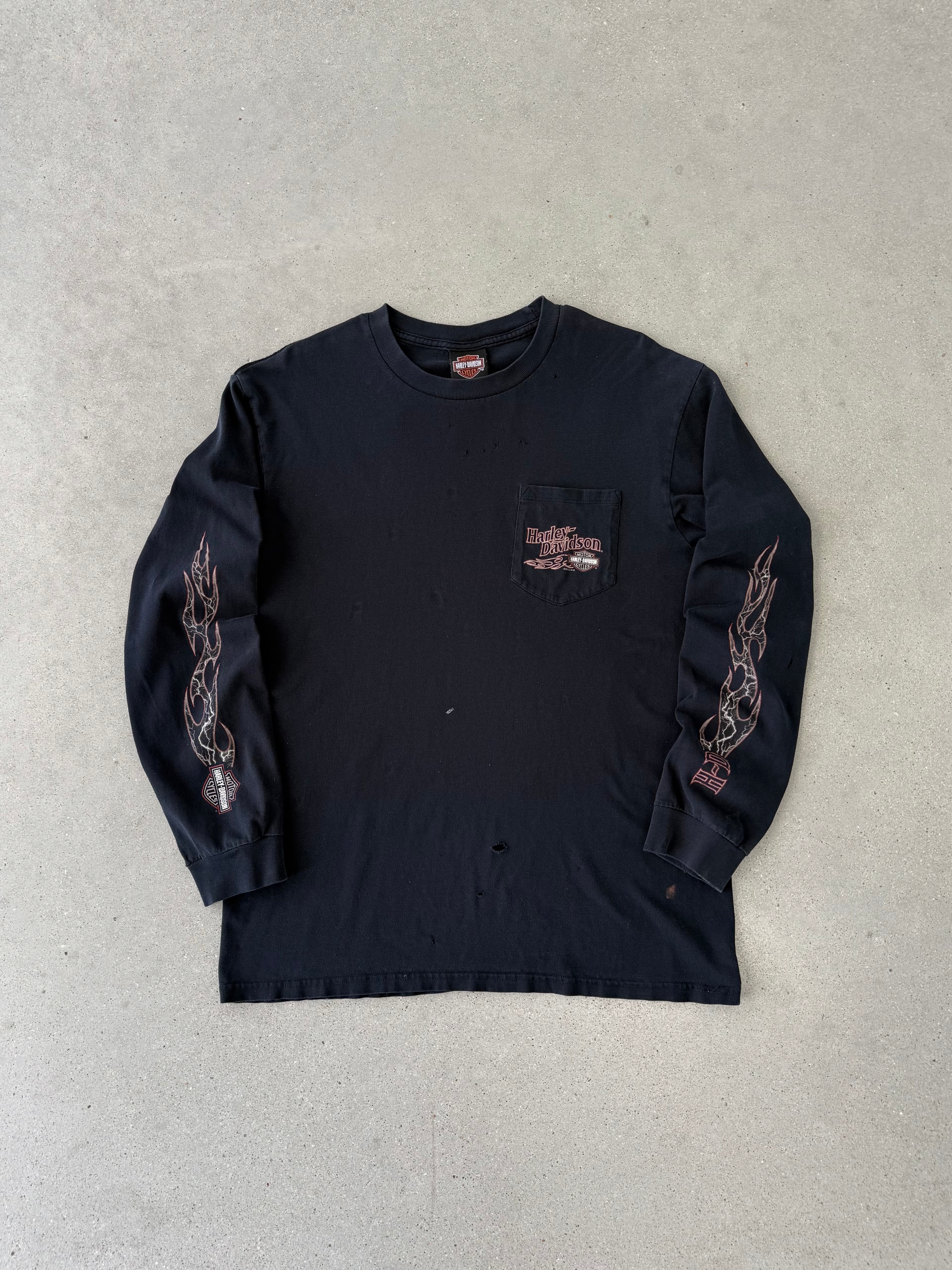 Vintage 2008 Revolutionary Harley Davidson Flame Long Sleeve - L