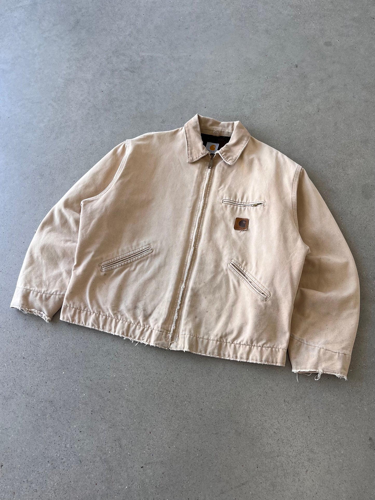 Vintage Carhartt Crème Blanket-lined Detroit Jacket - XL