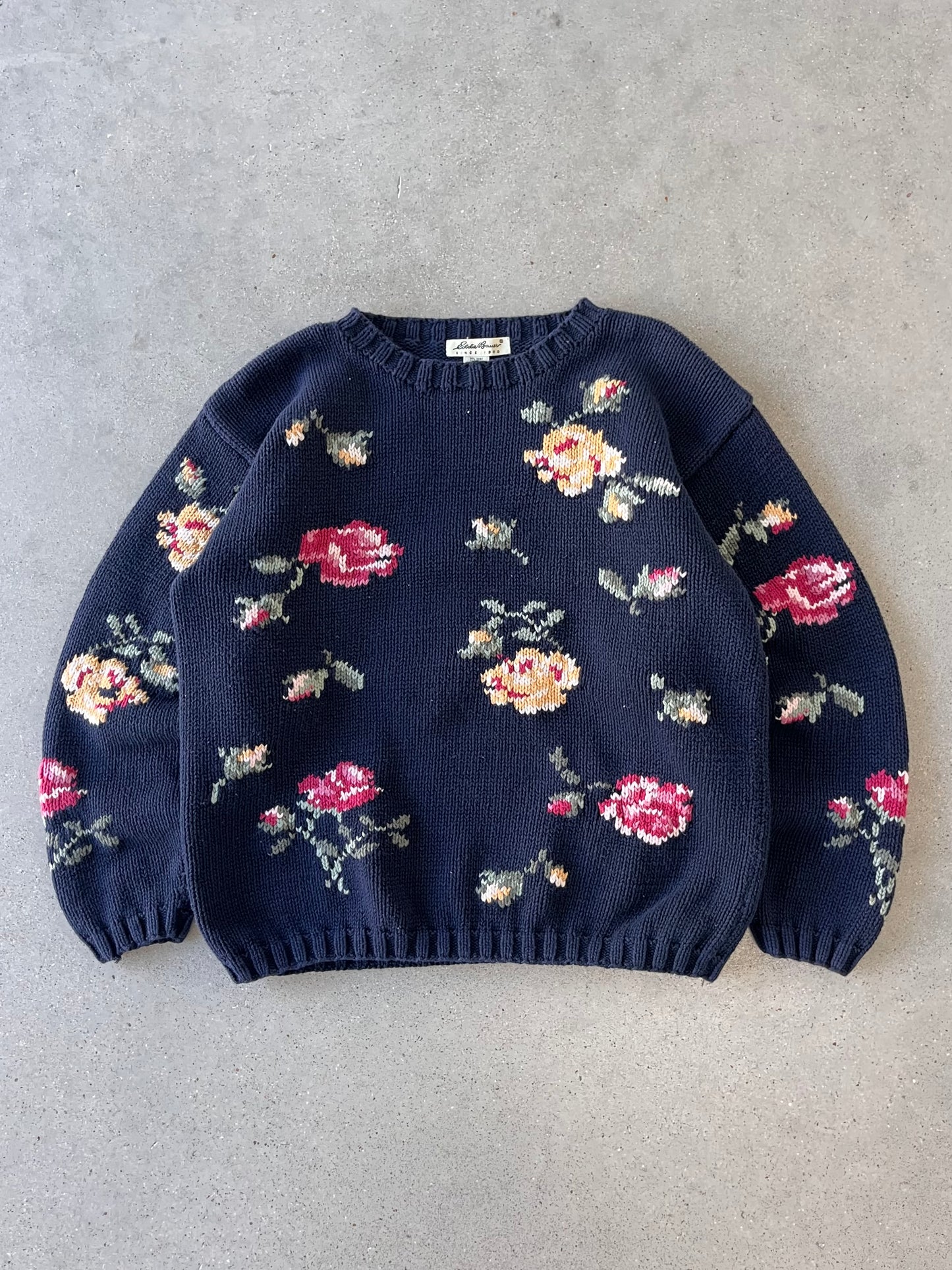 Vintage Eddie Bauer Floral Sweater - S