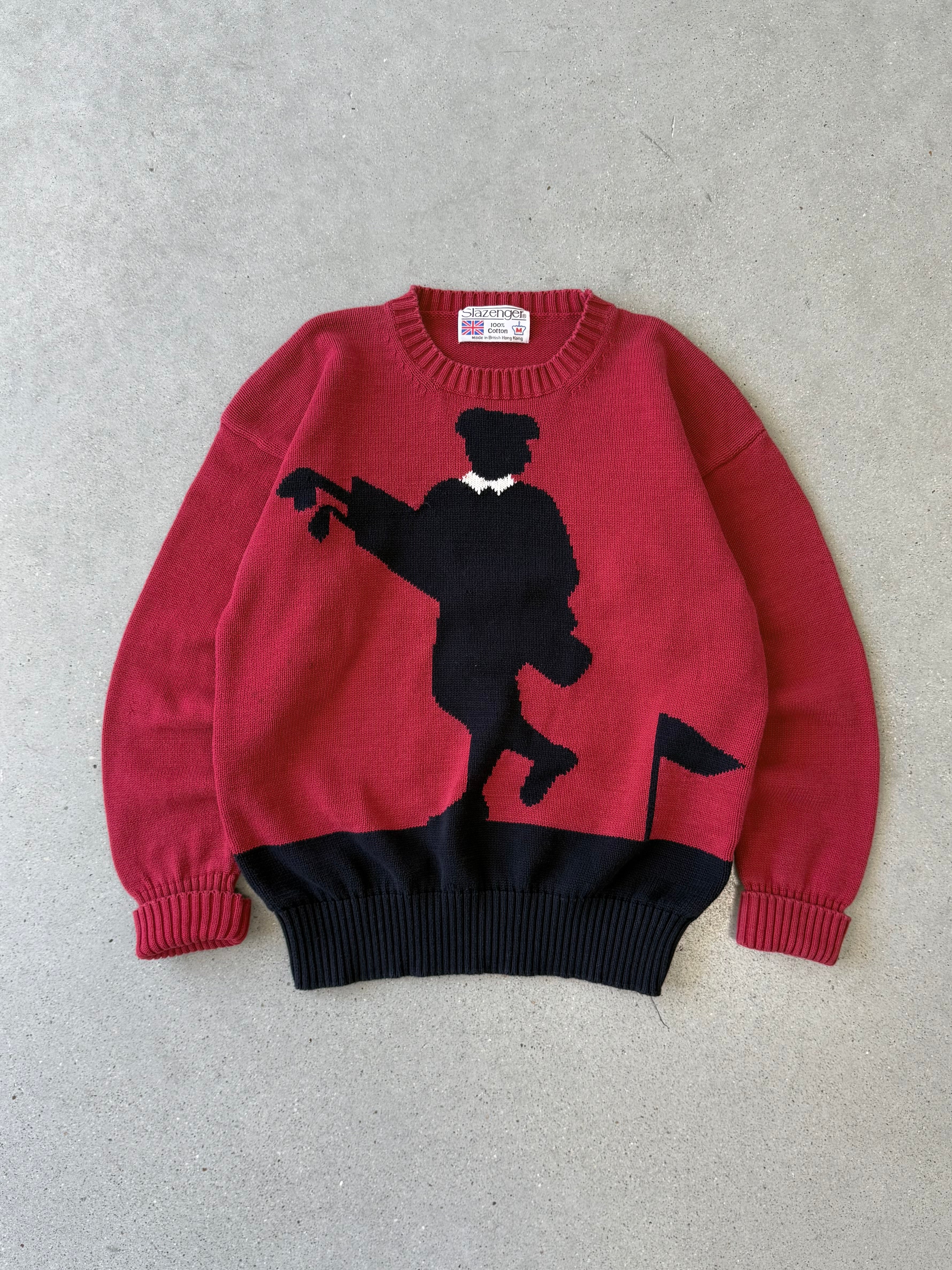 Vintage Slazenger Golf Red Sweater - M