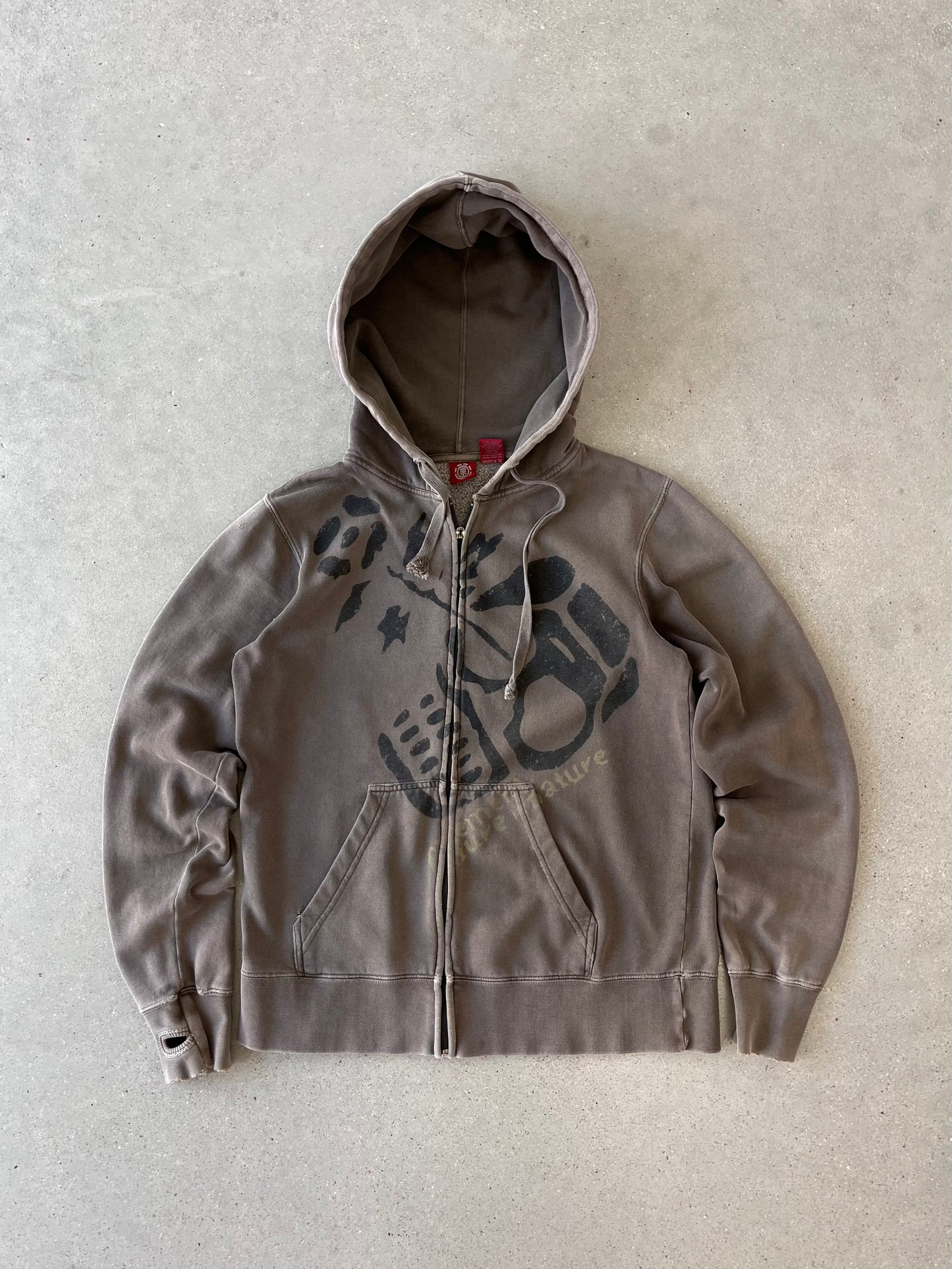 Vintage Y2K Element Zip-up Hoodie - M