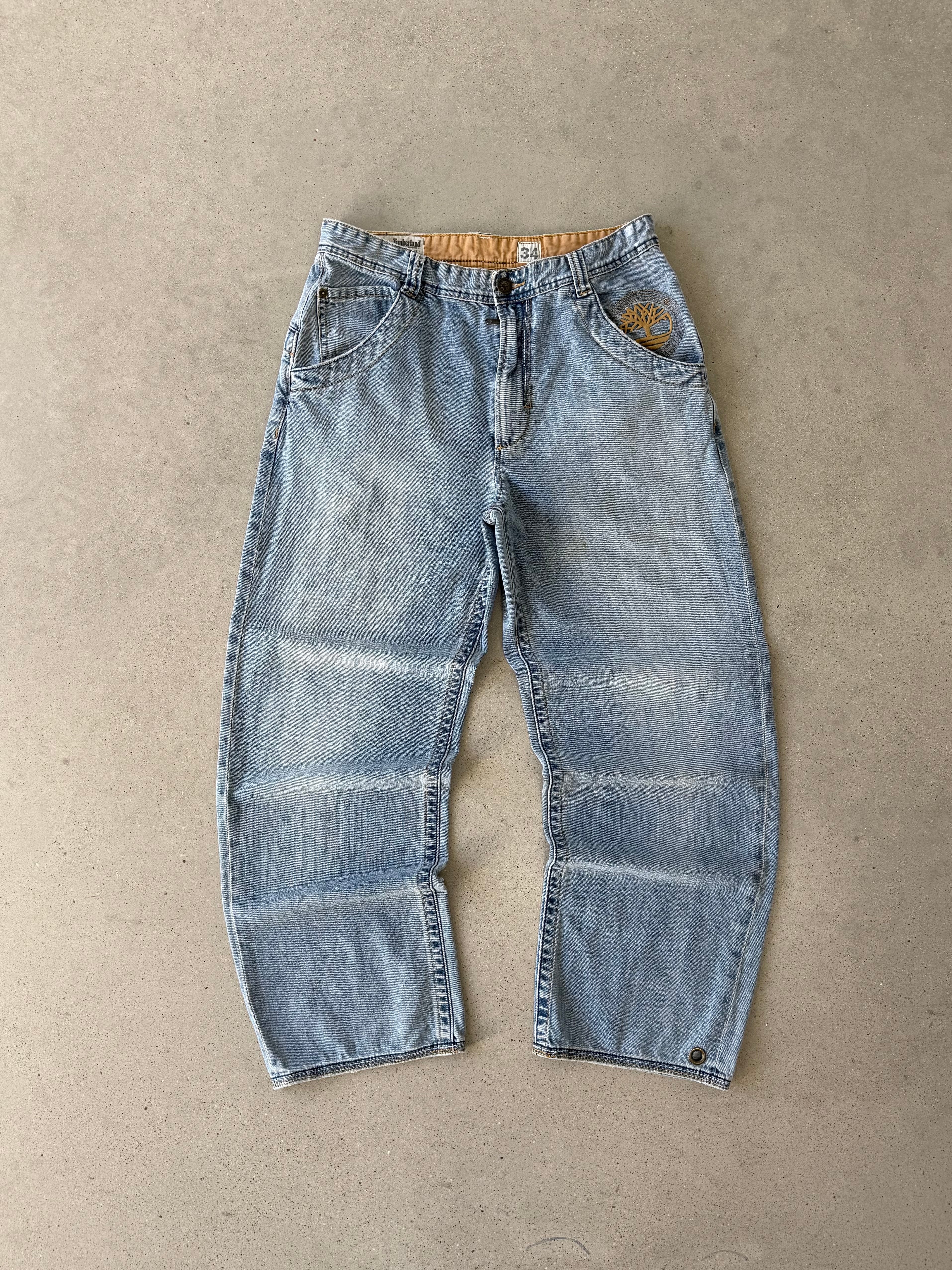 Vintage Timberland Embroidered Baggy Denim - 33x31