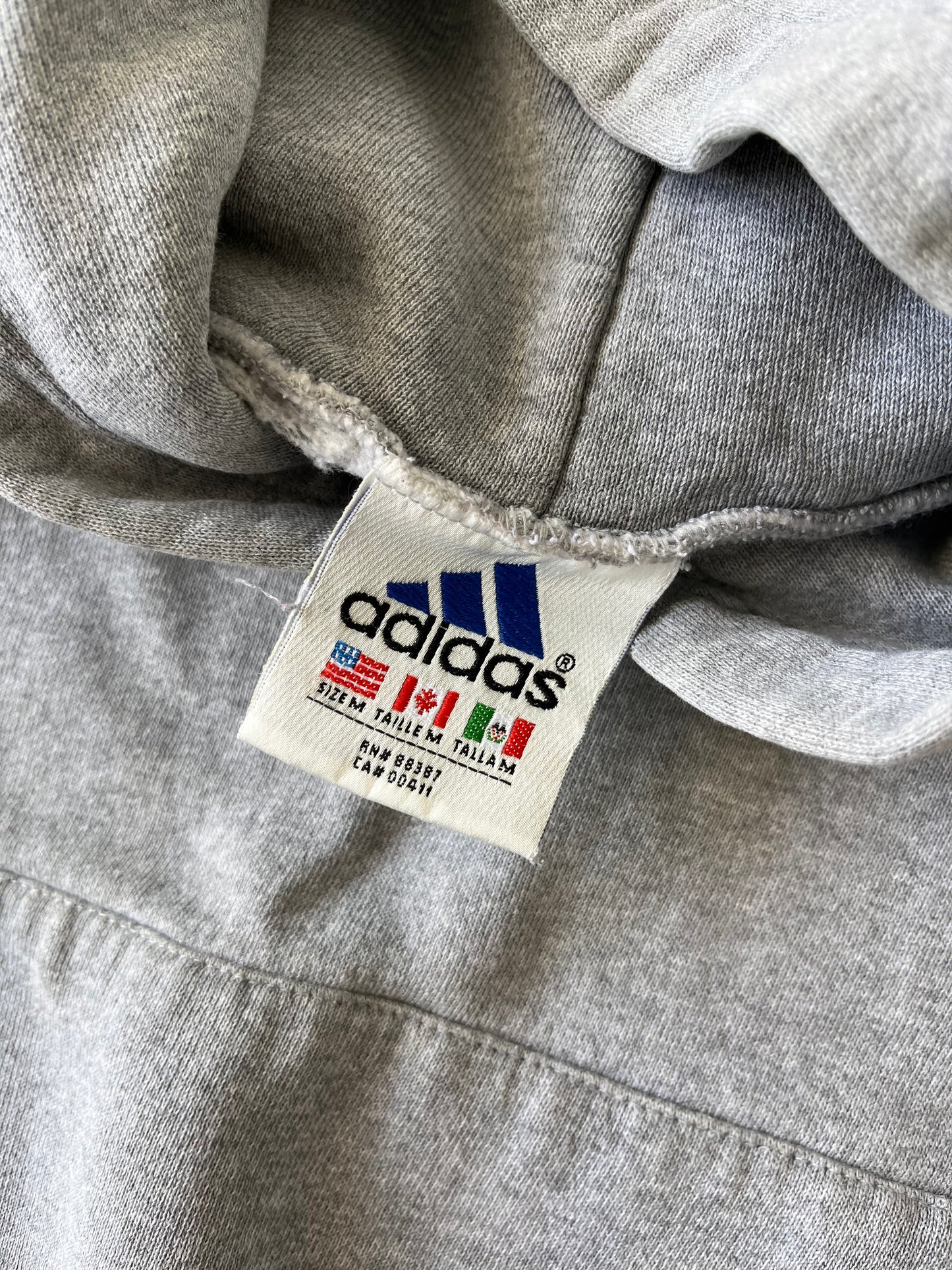 Vintage Adidas Gray Hoodie - M