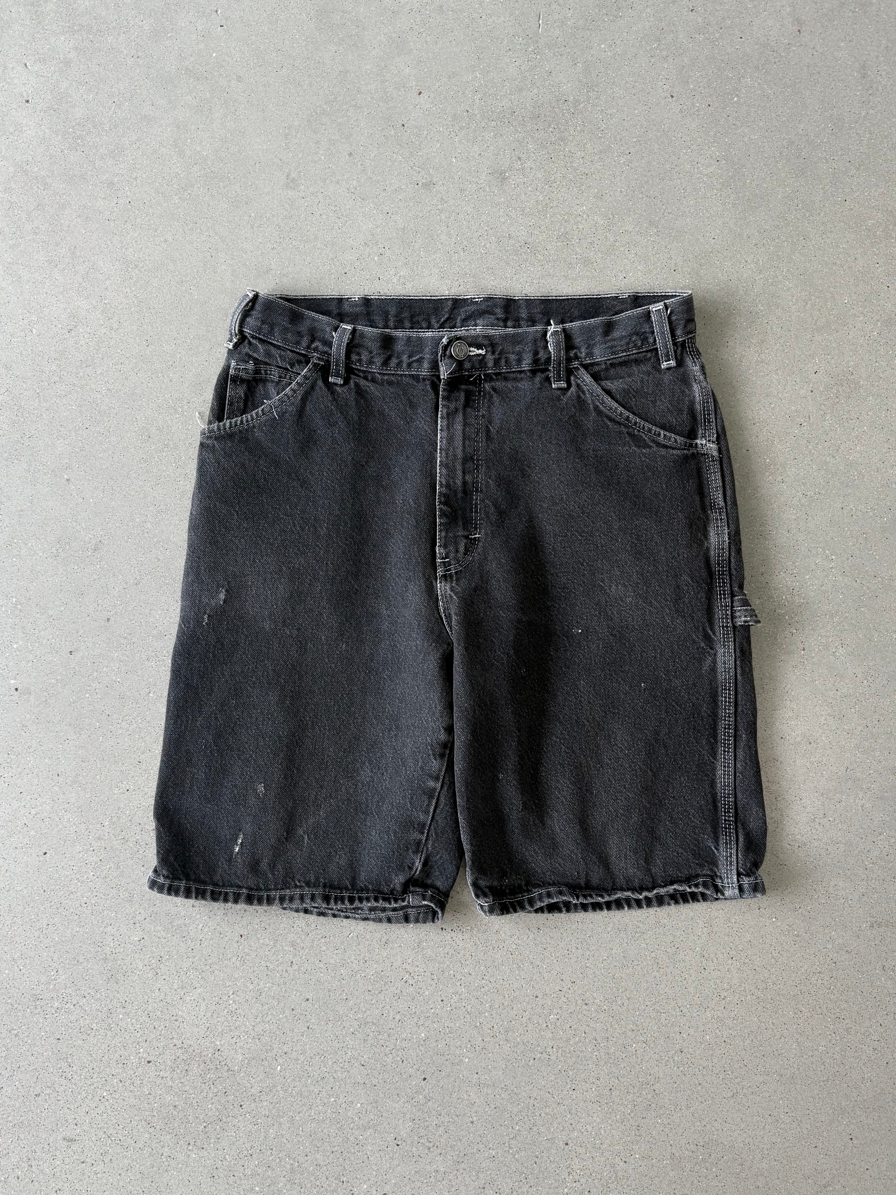 Vintage Dickies Black Denim Carpenter Shorts - 32