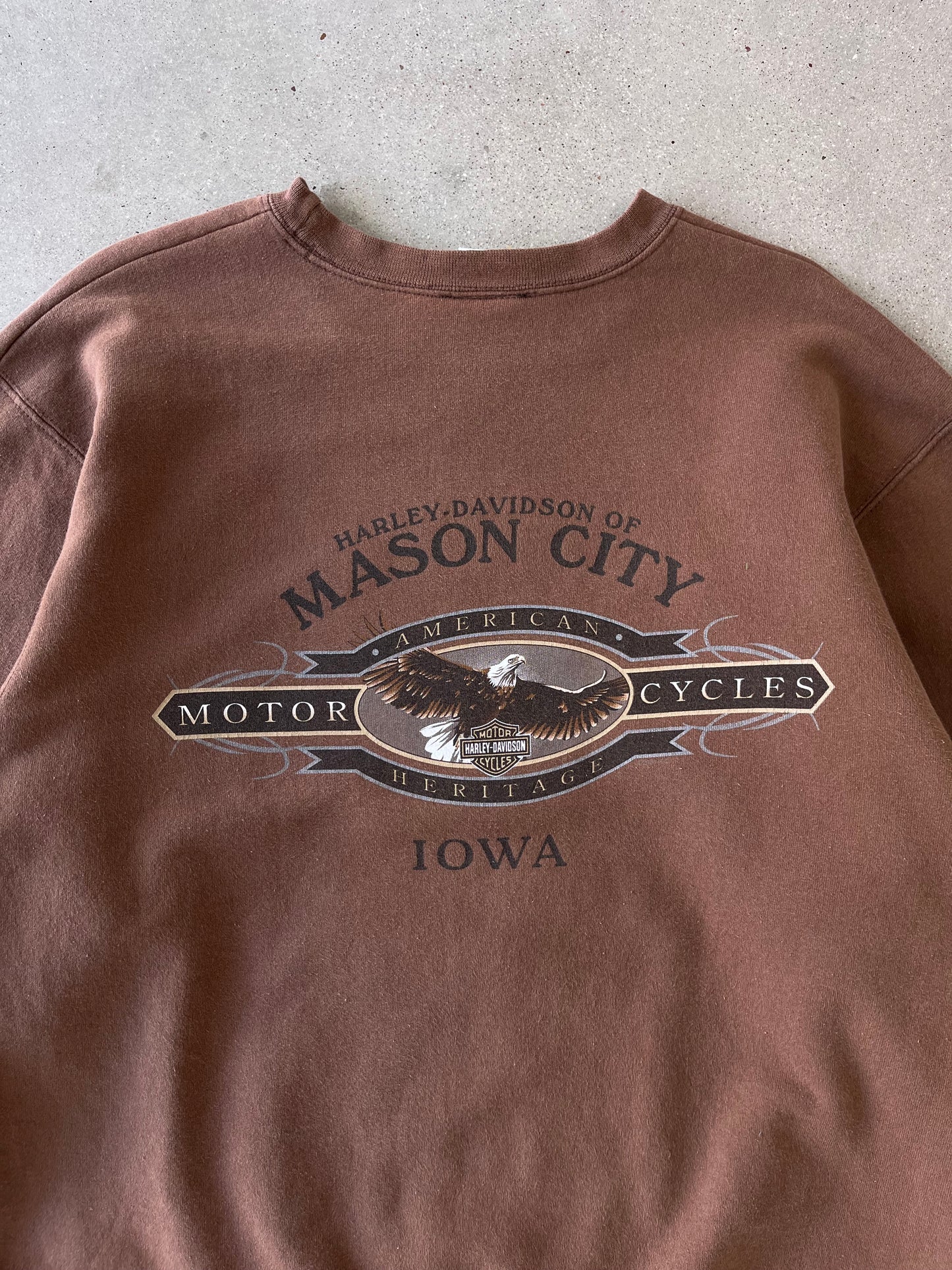 Vintage 2000 Brown Harley Davidson Crewneck - L