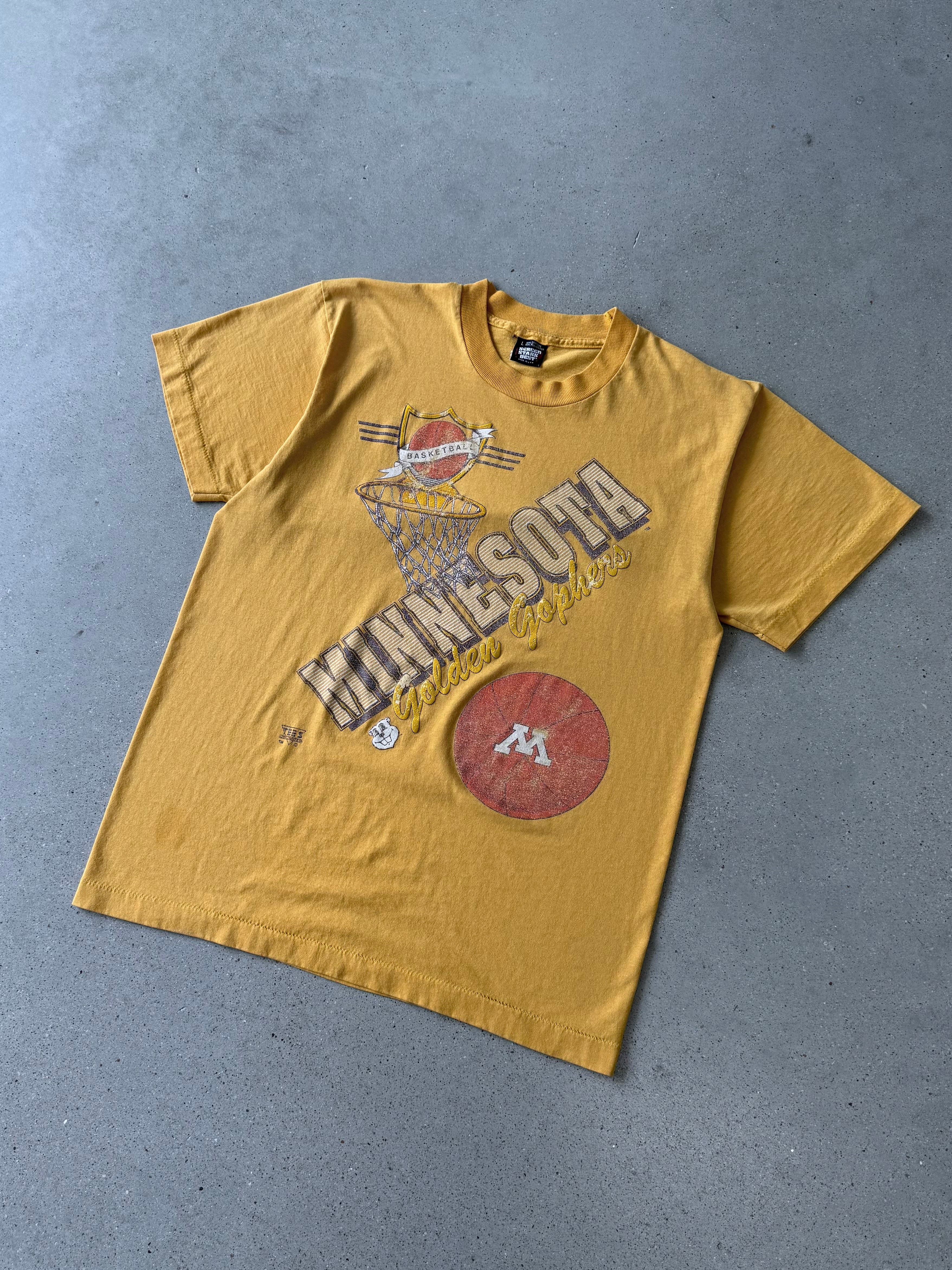Vintage 90s Minnesota Golden Gophers Basketball Tee - L