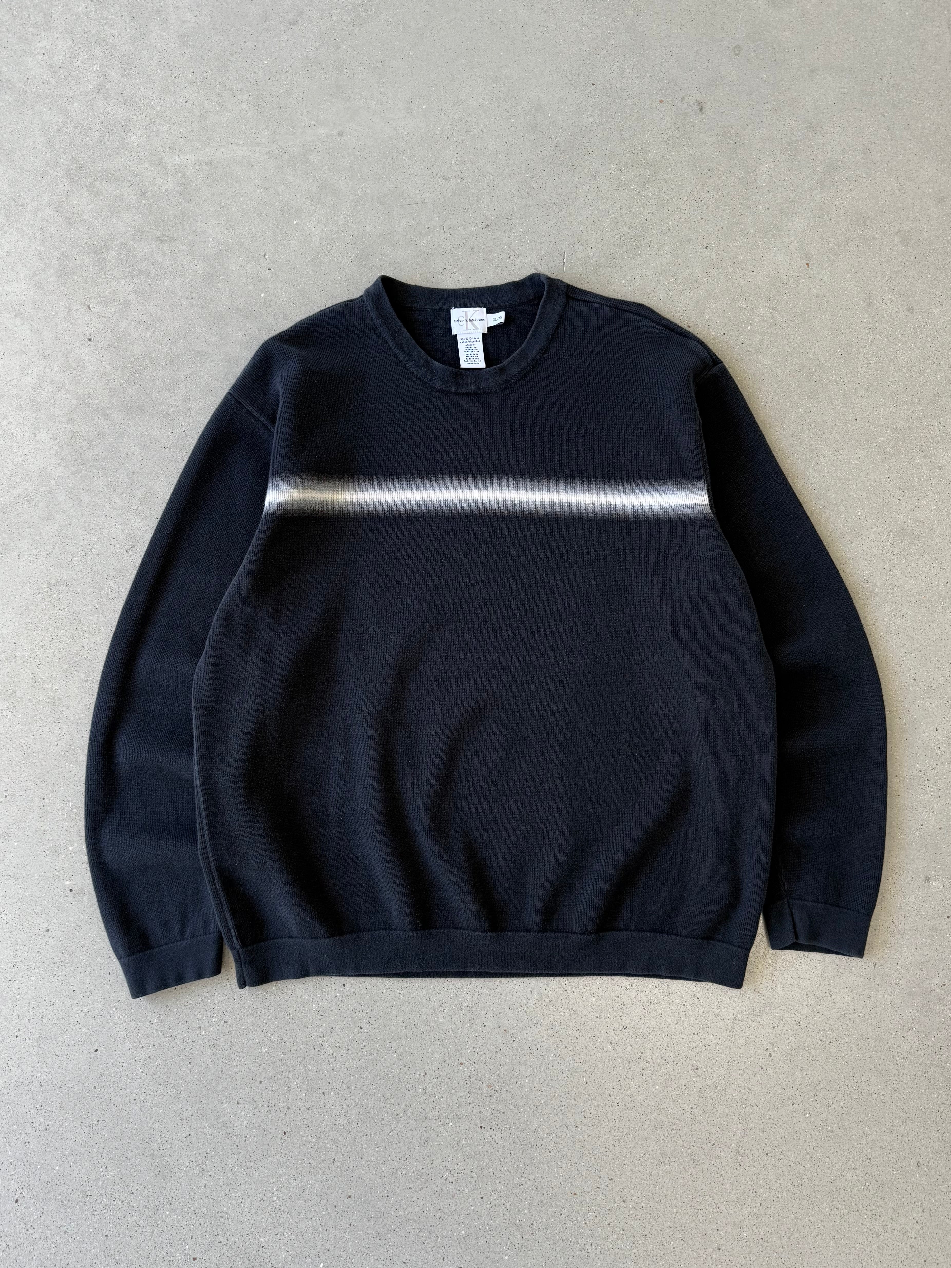 Vintage Calvin Klein Striped Sweater - XL