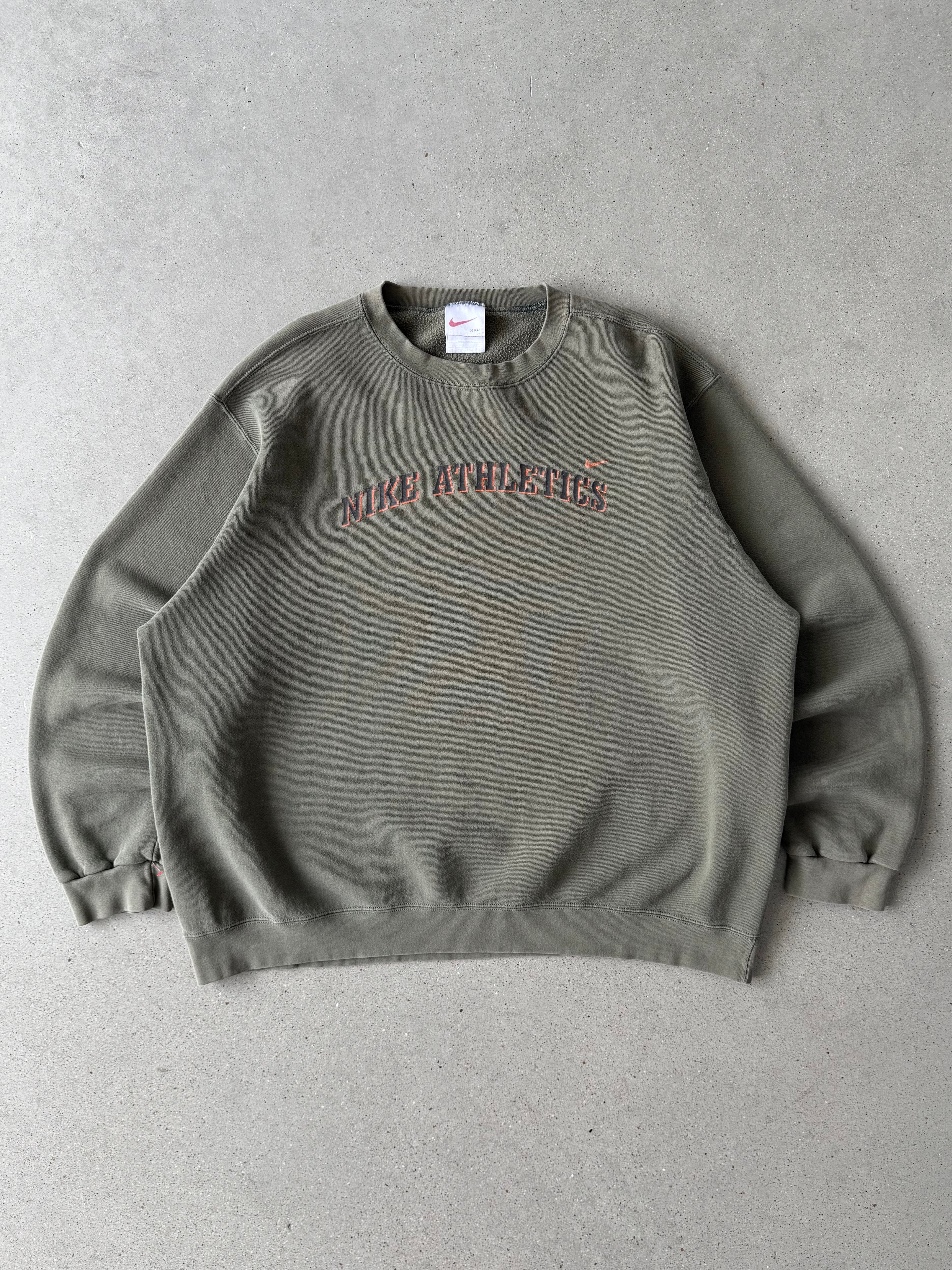 Vintage Nike Athletics Olive Crewneck - XXL