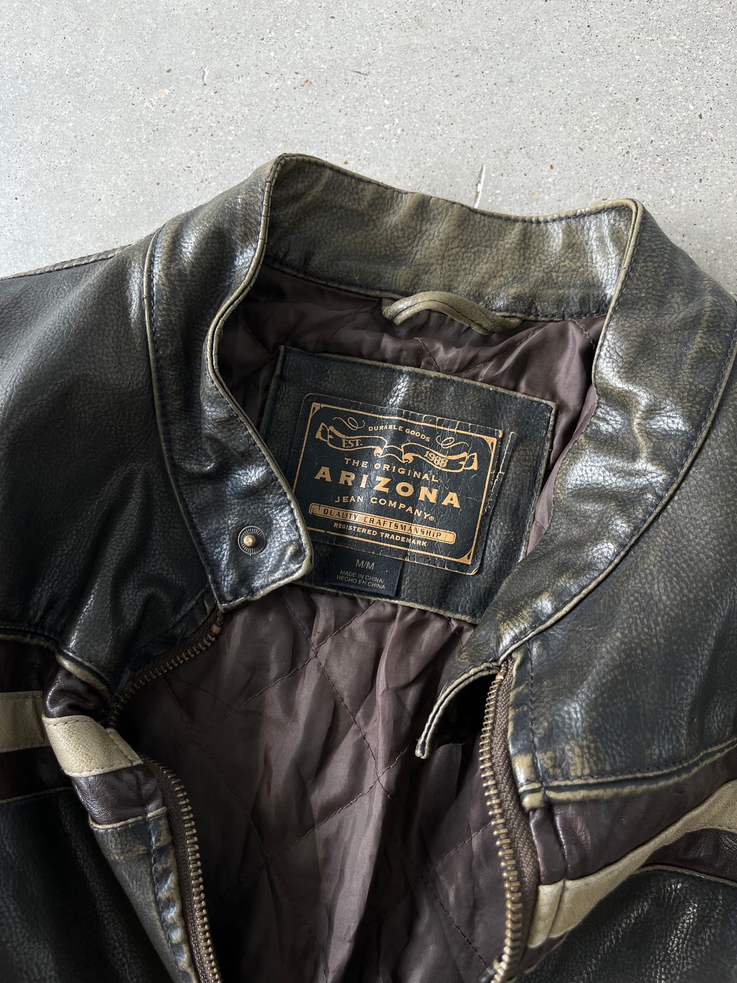 Vintage Arizona Leather Biker Jacket  - M