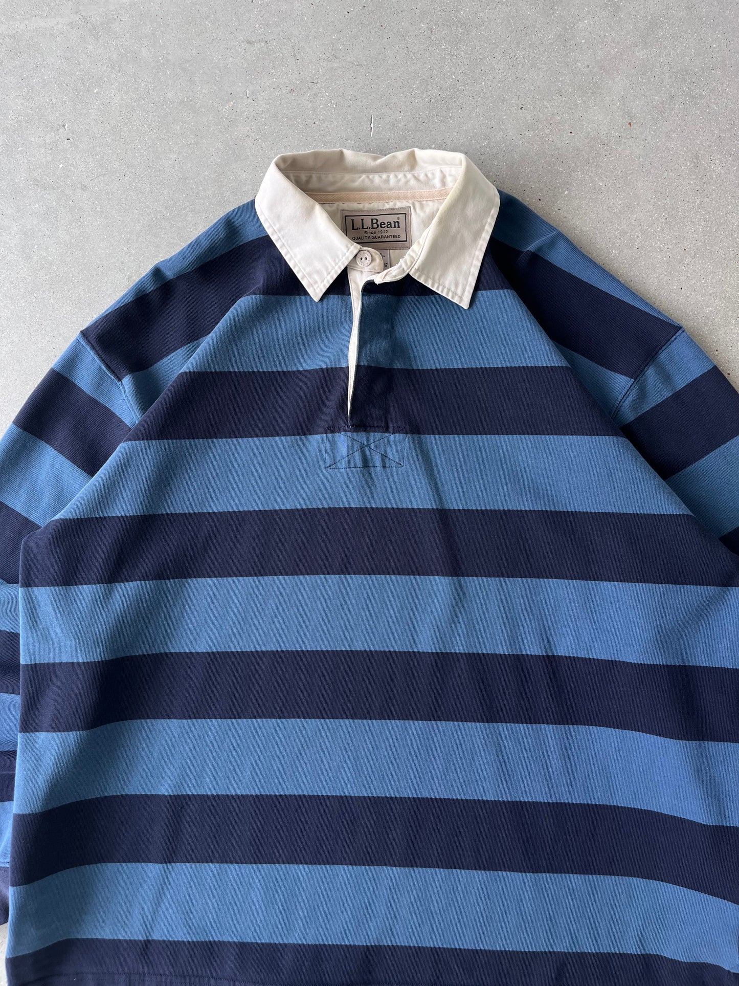 Vintage L.L Bean Navy Rugby Long Sleeve - XL