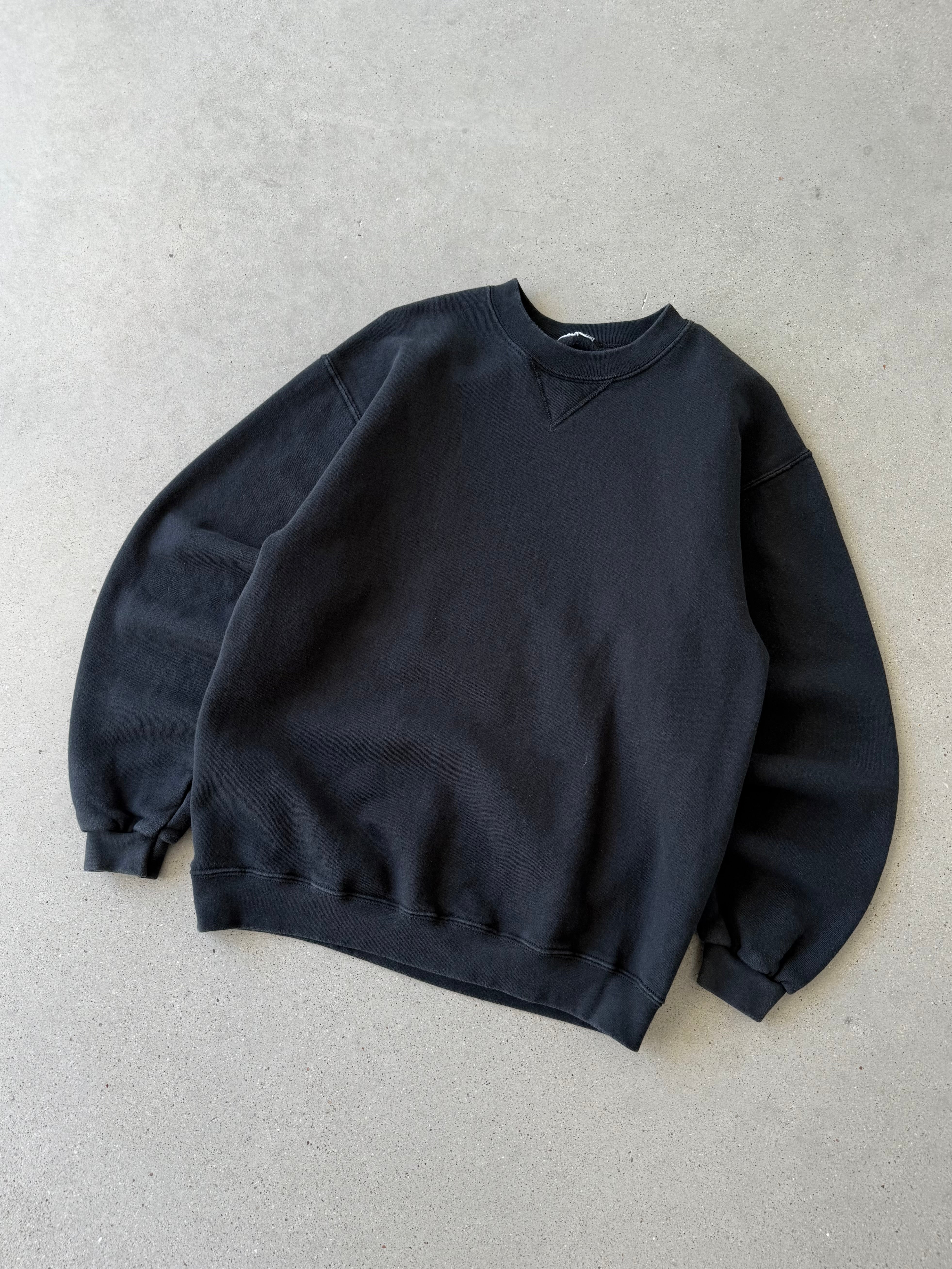 Vintage Black Crewneck  - M