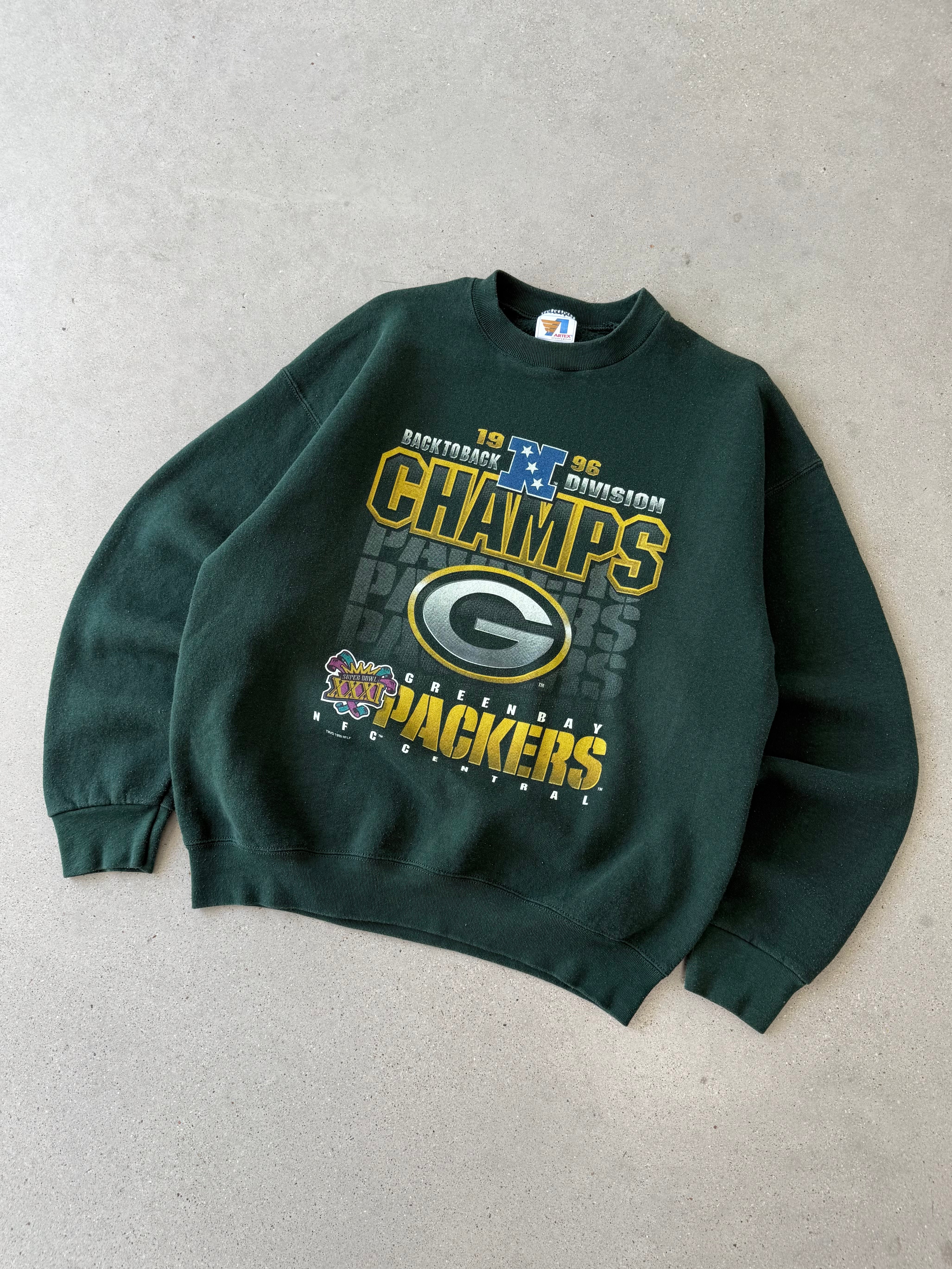 Vintage Greenbay Packers Green Sweatshirt  - L