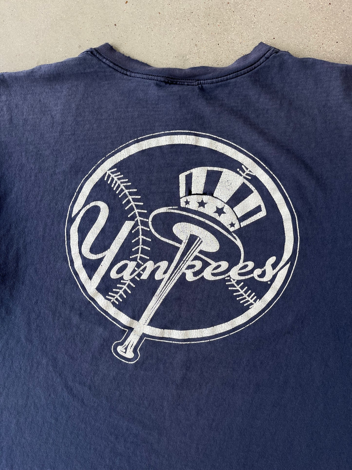 Vintage Adidas Yankees Distressed Tee - XL