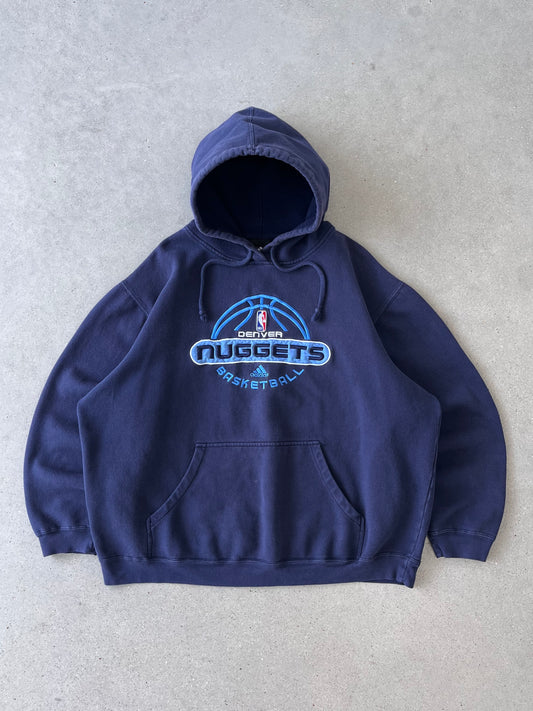 Vintage Adidas Denver Nuggets Hoodie - XL