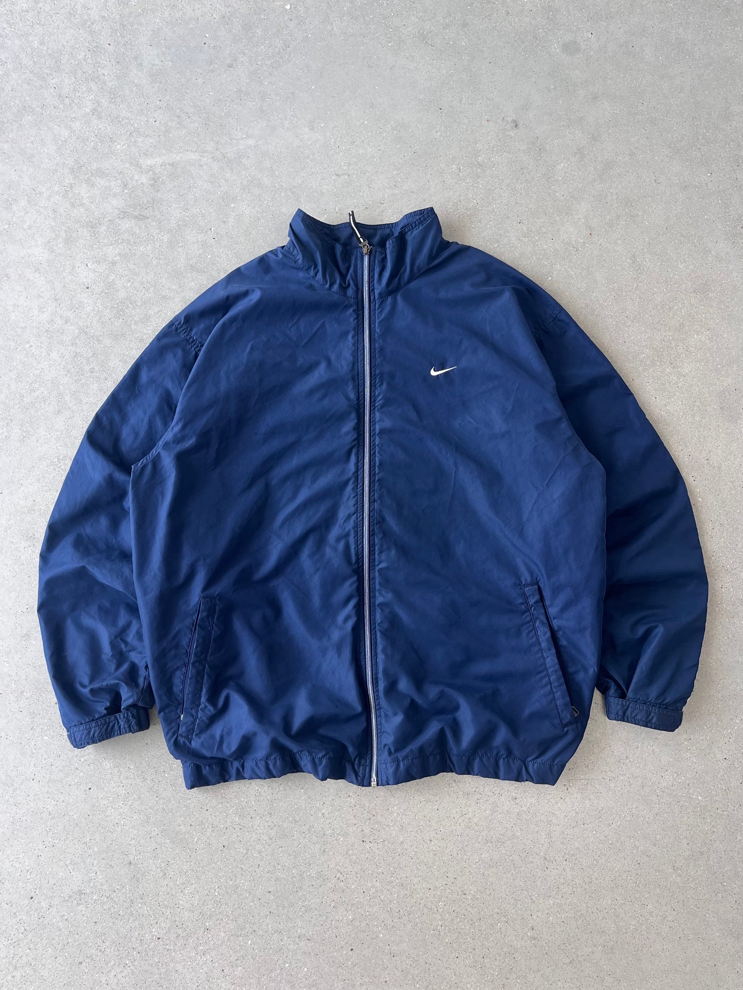 Vintage Nike Mini Swoosh Navy Track Jacket - XL