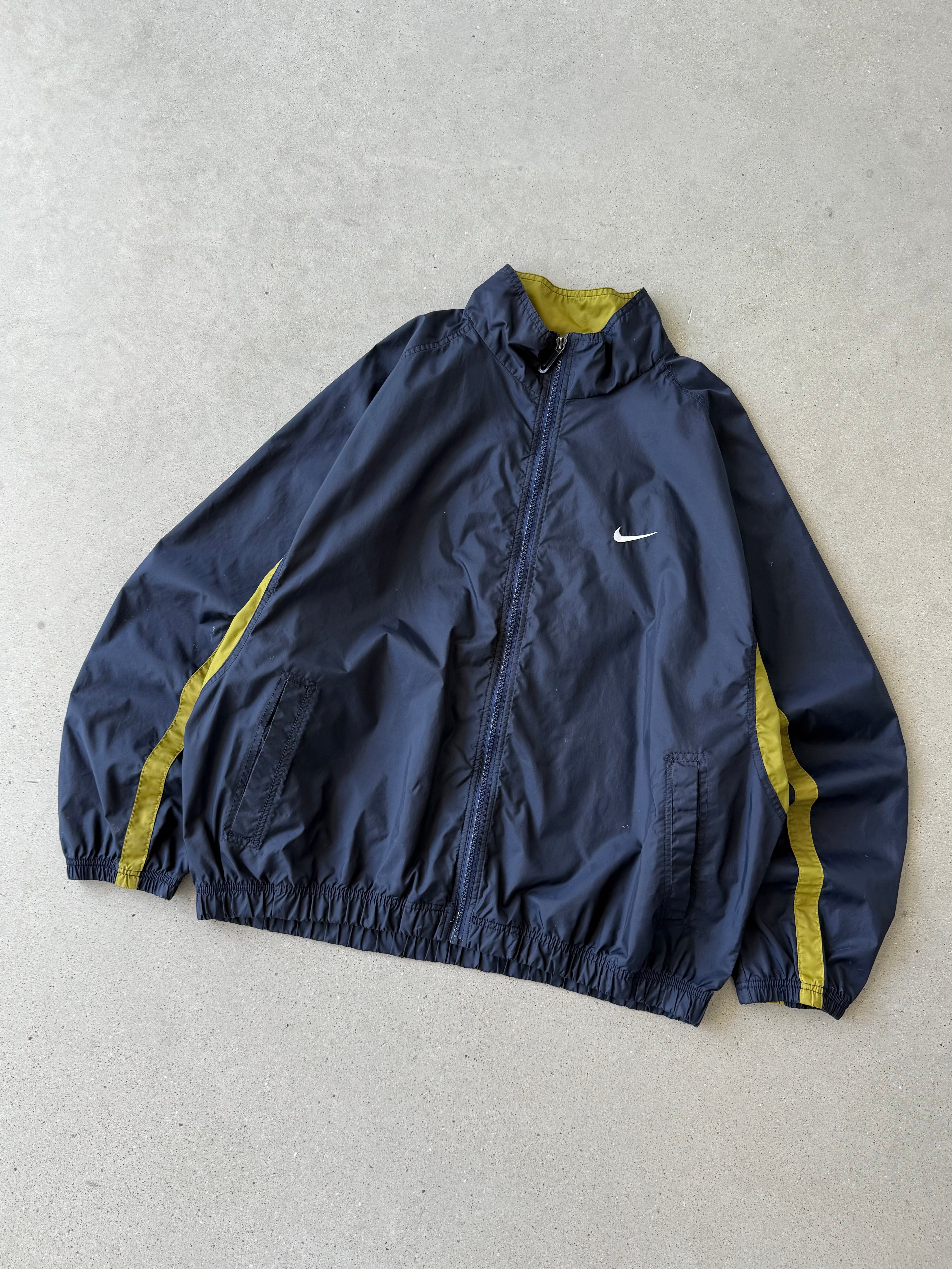 Vintage Nike Air Mini Swoosh Navy/Green Track Jacket - XL