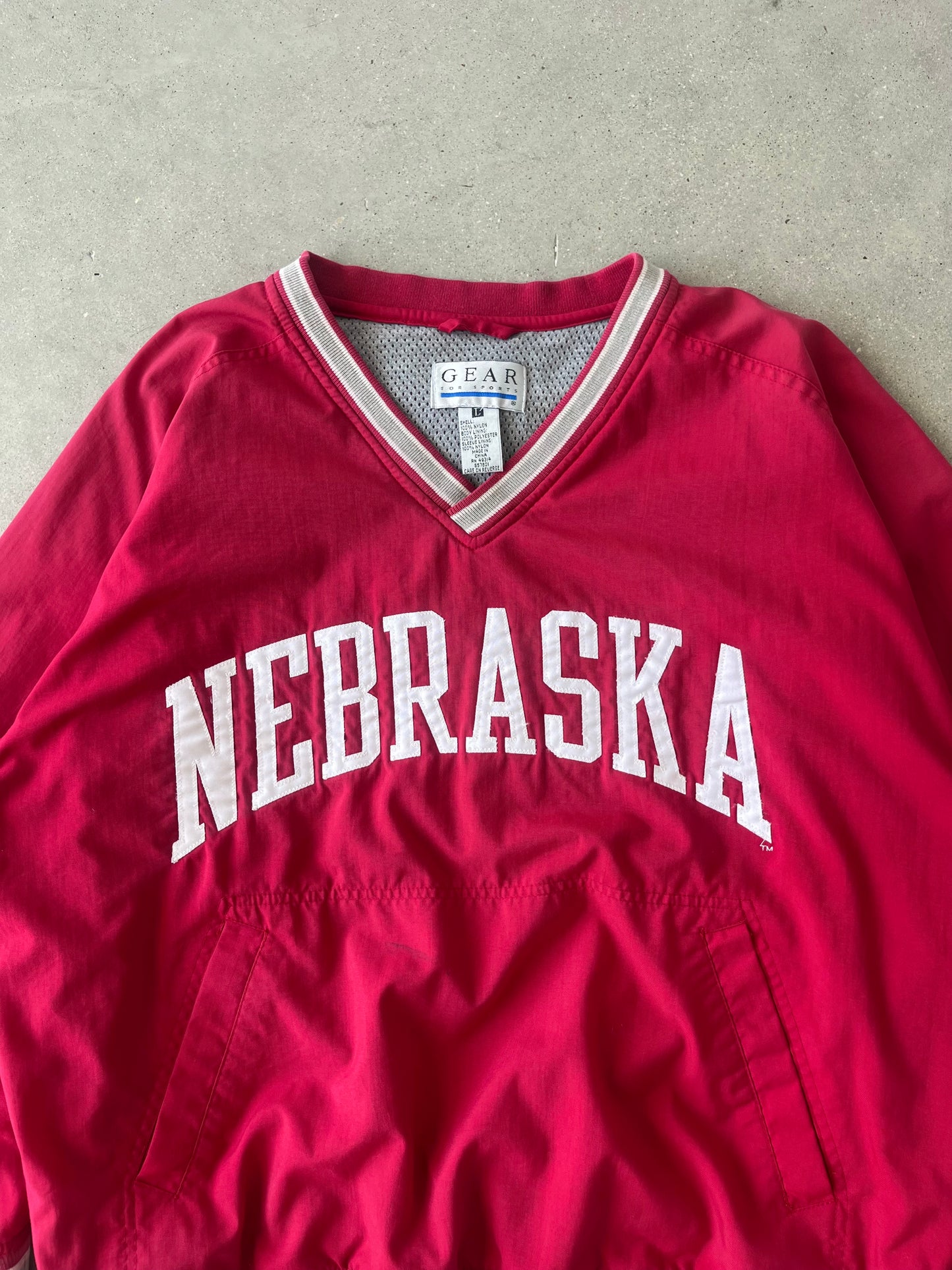 Vintage Nebraska Windbreaker Pullover - L