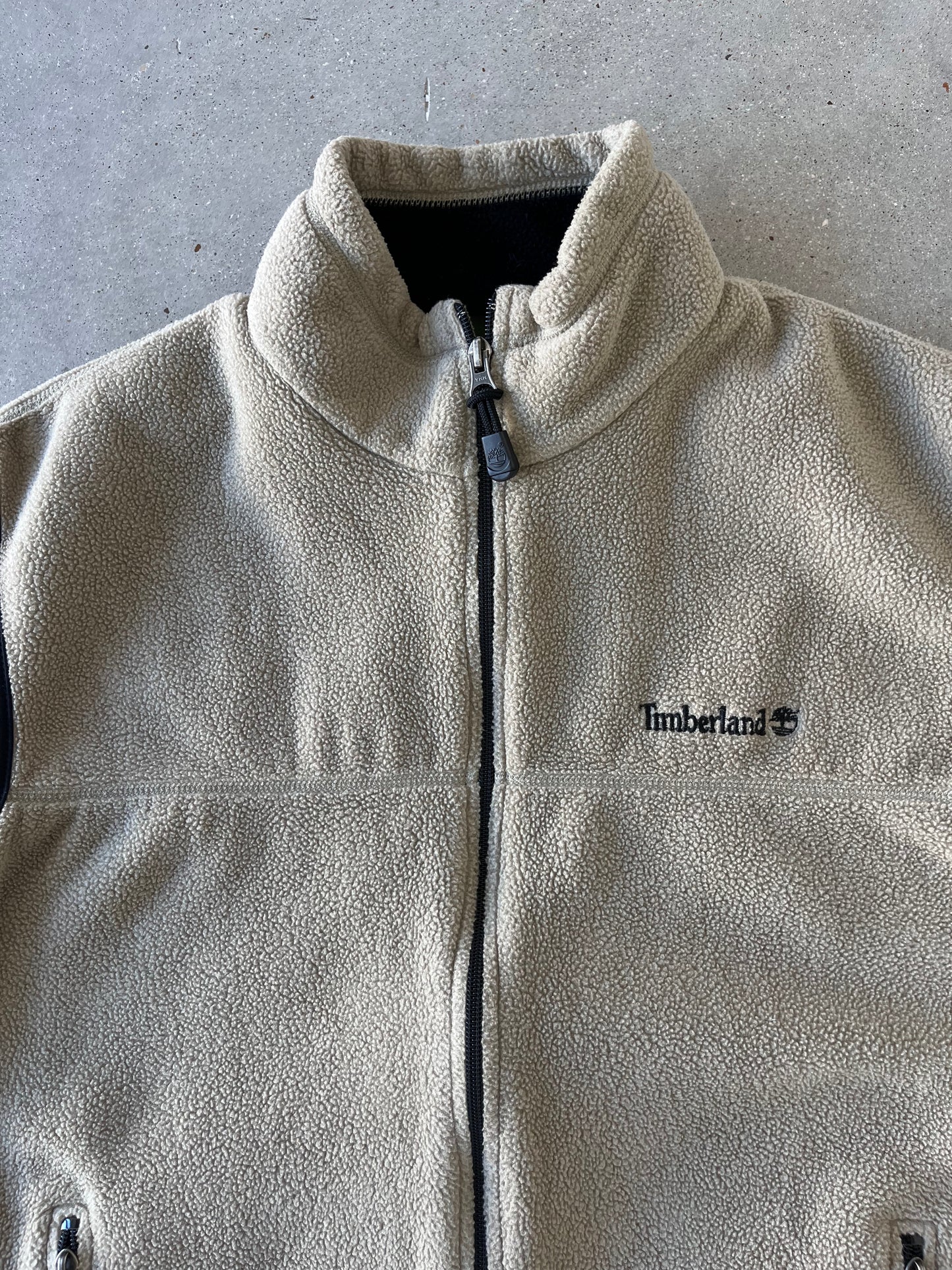 Vintage Timberland Mocha Fleece Vest - L