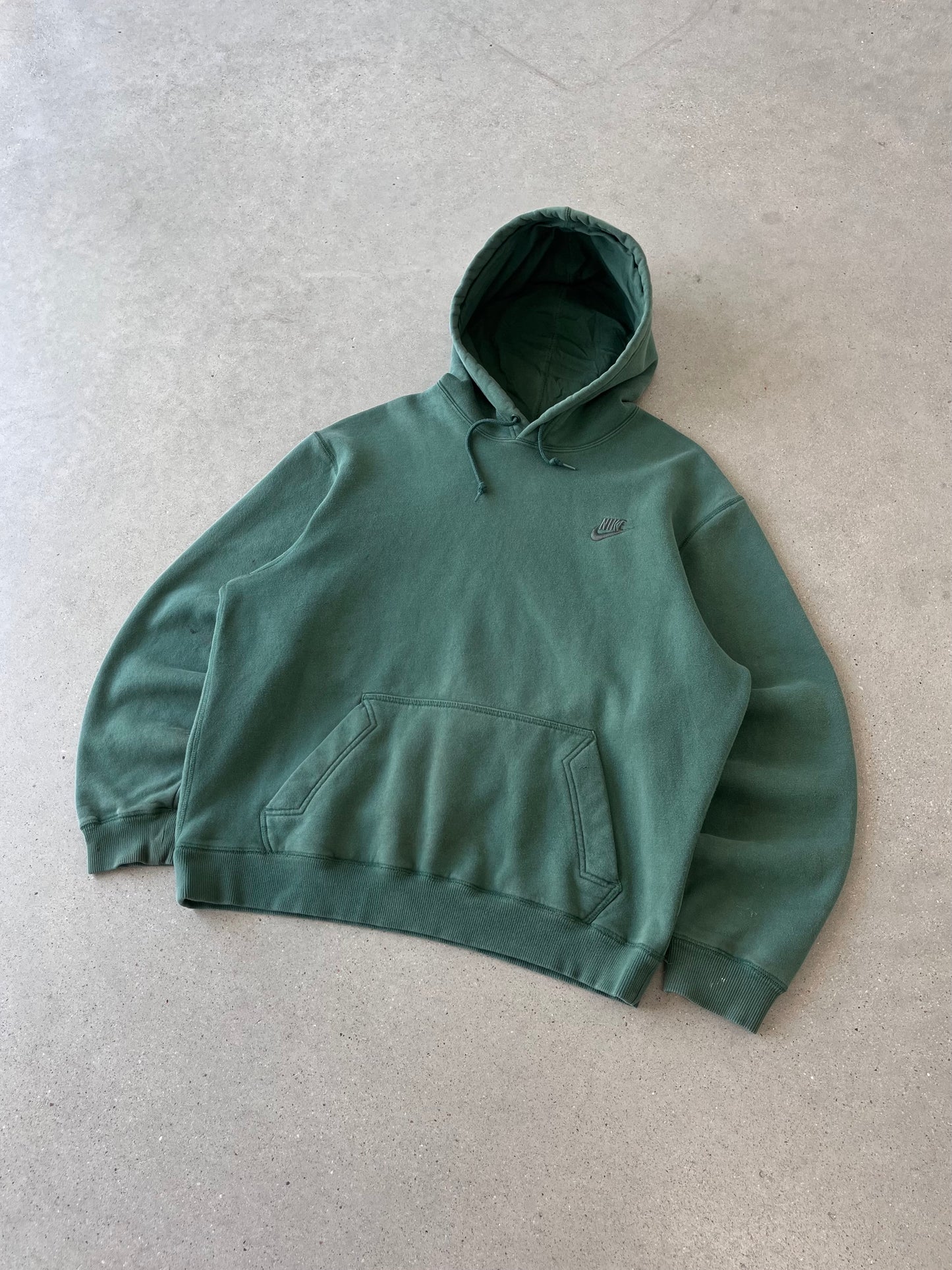 Vintage 2000s Nike Tonal Green Hoodie - L