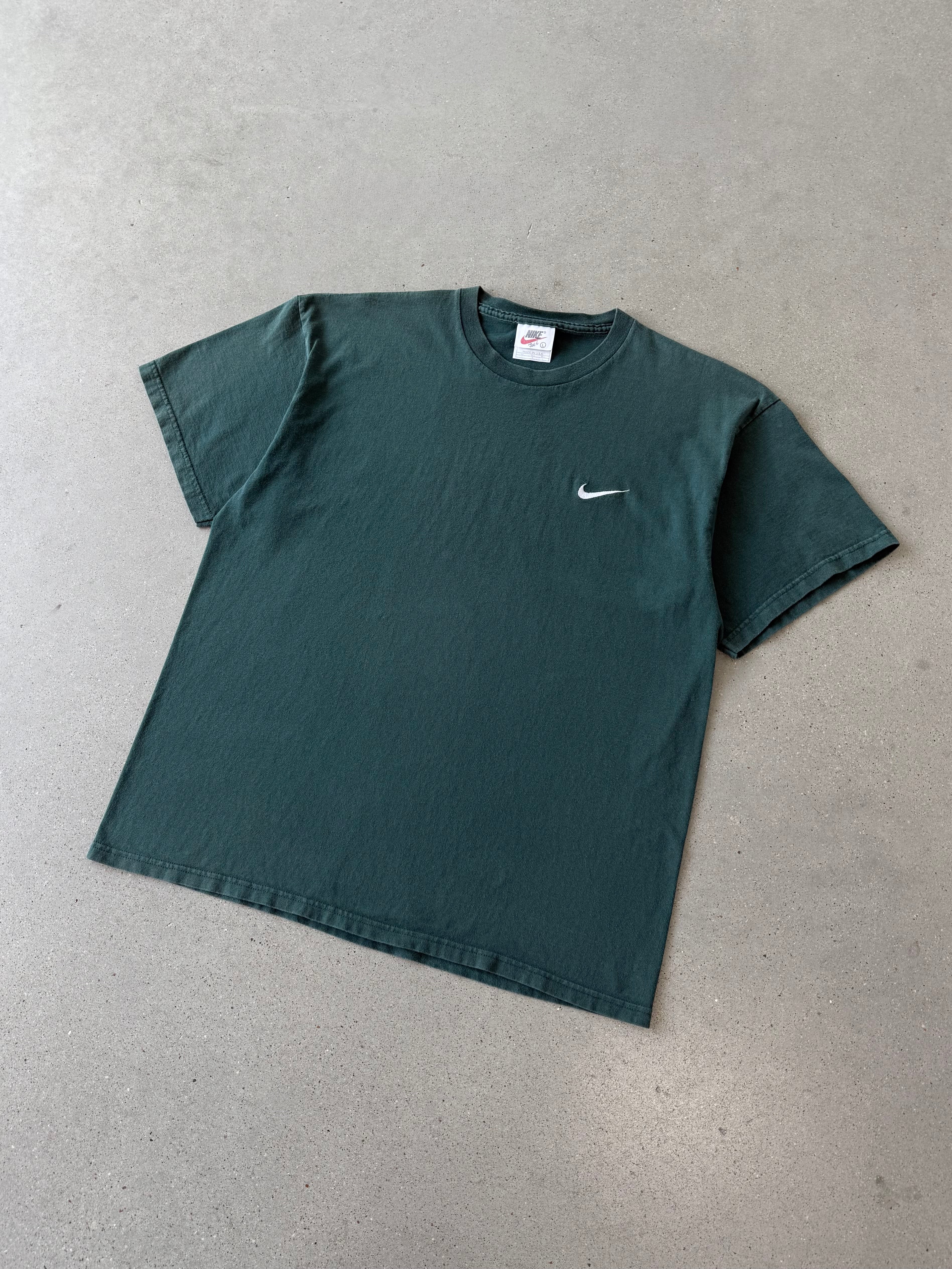 Vintage Nike Mini Swoosh Forest Green Tee - L