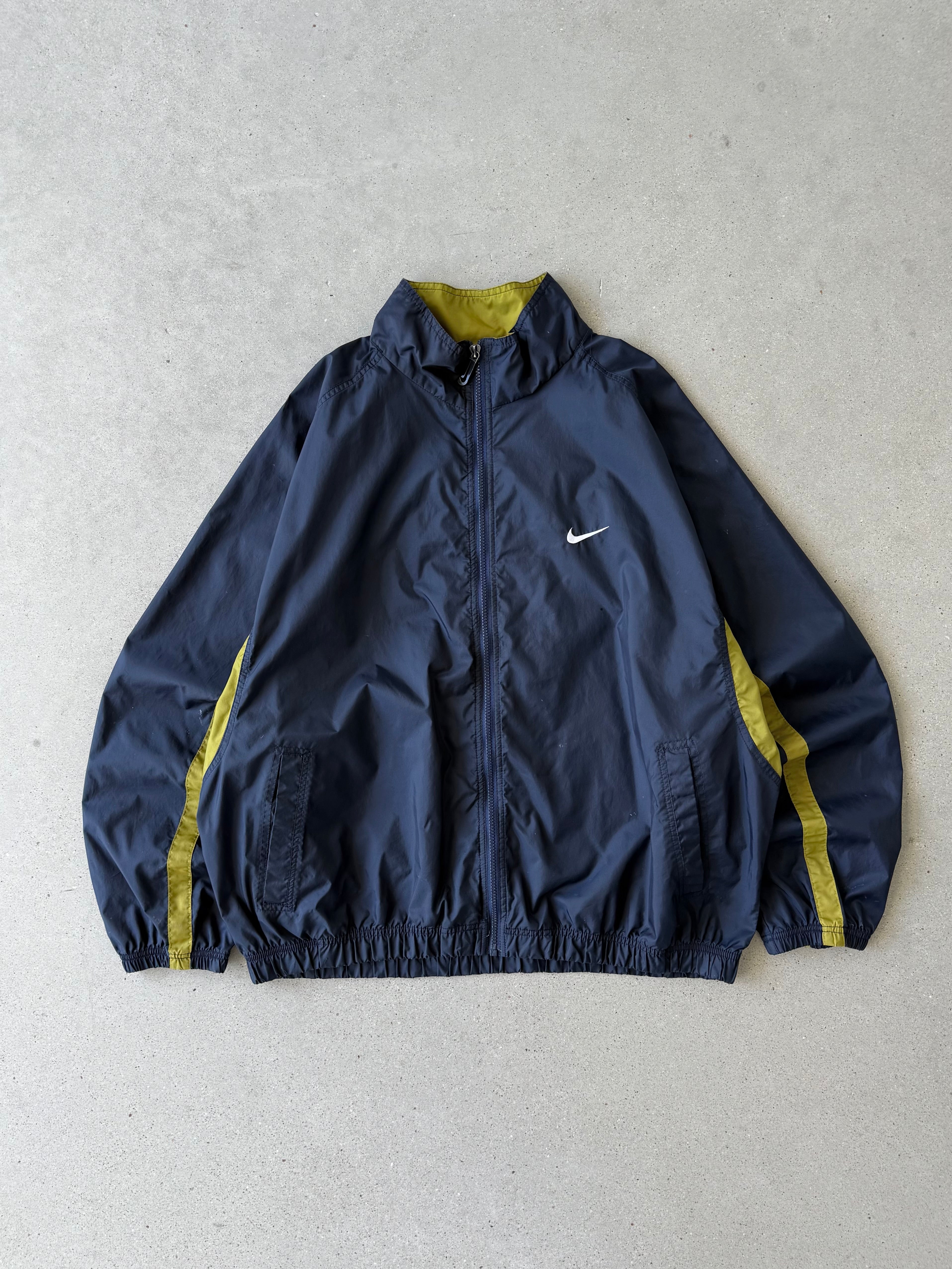 Vintage Nike Air Mini Swoosh Navy/Green Track Jacket - XL