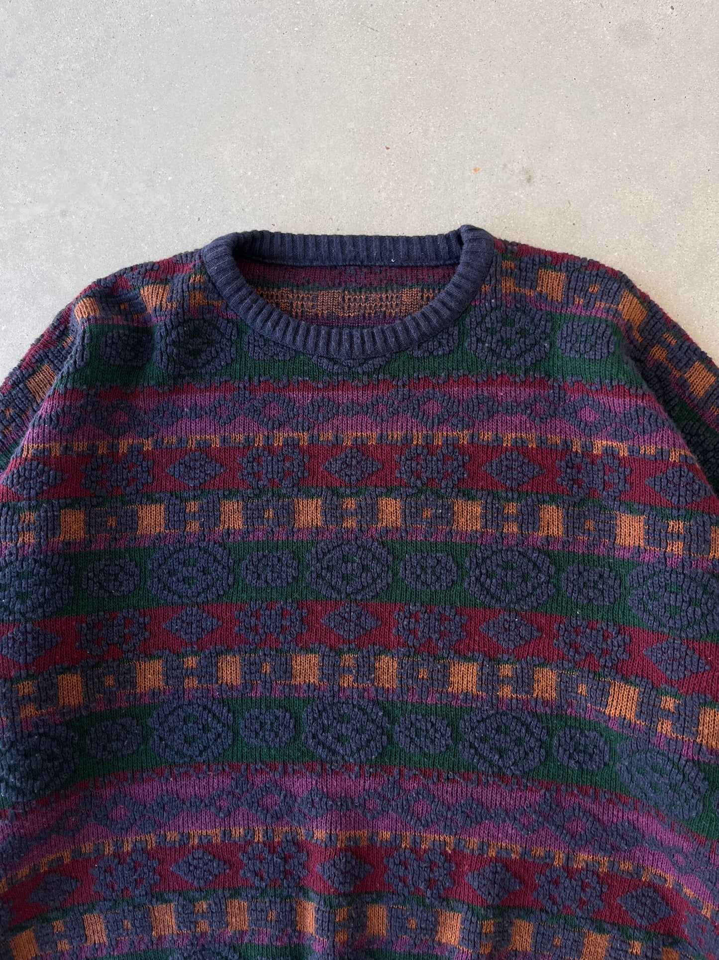 Vintage Boxy Knitted Sweater - XL