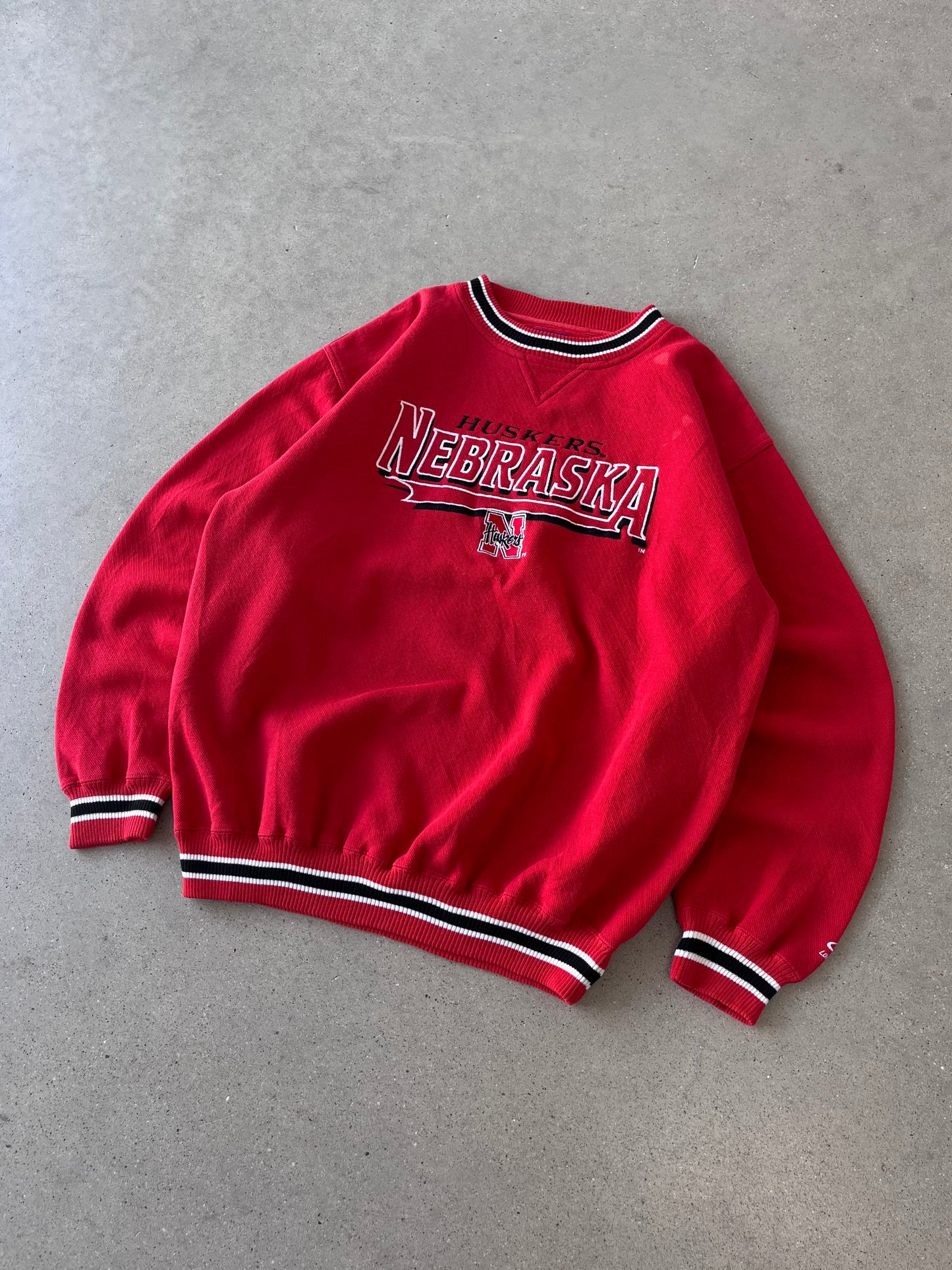 Vintage Huskers Nebraska Logo Athletic Crewneck - XL